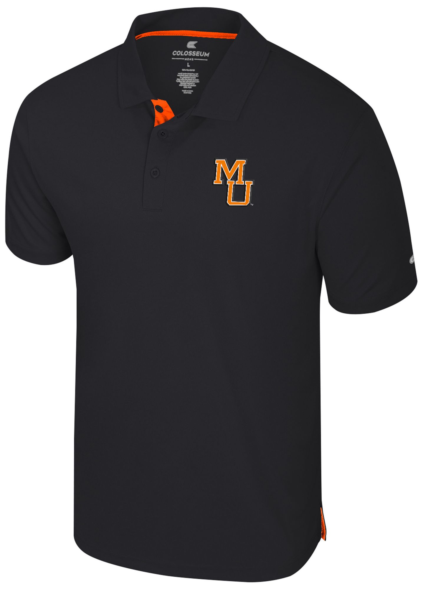 Colosseum Men's Mercer Bears Black Polo