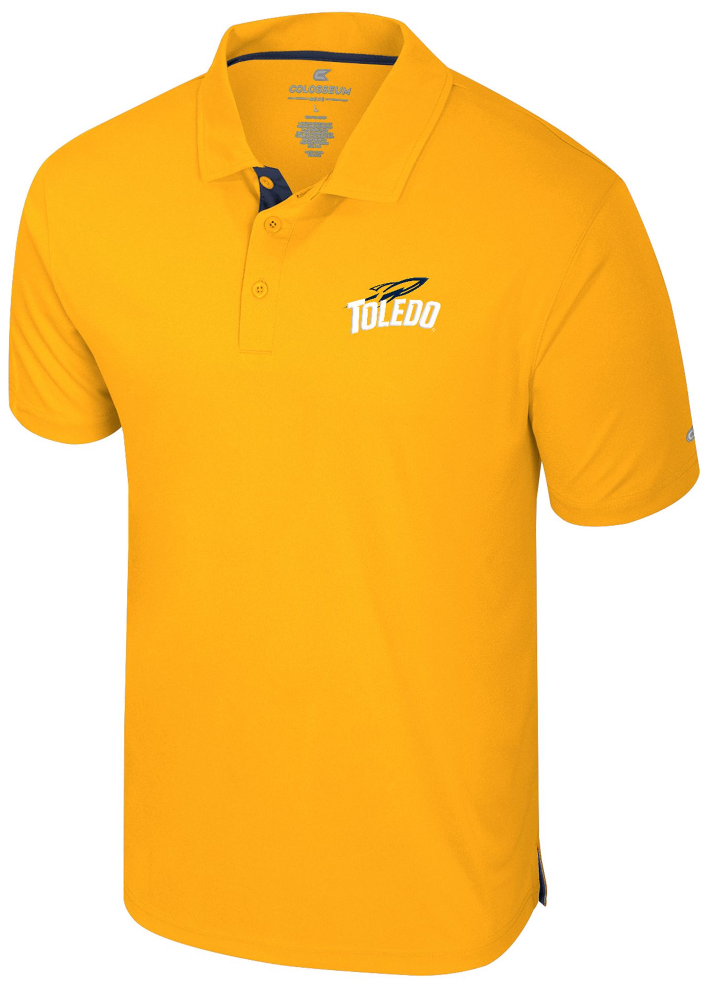 Colosseum Men's Toledo Rockets Gold Polo