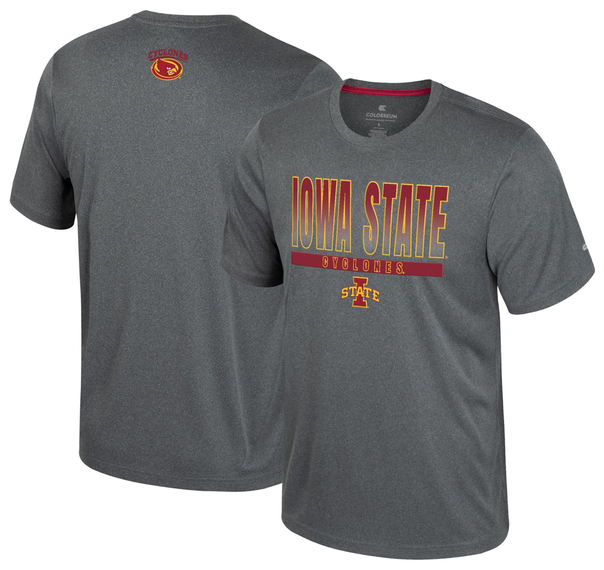 Colosseum Men's Iowa State Cyclones Heather Charcoal Maitre D T-Shirt