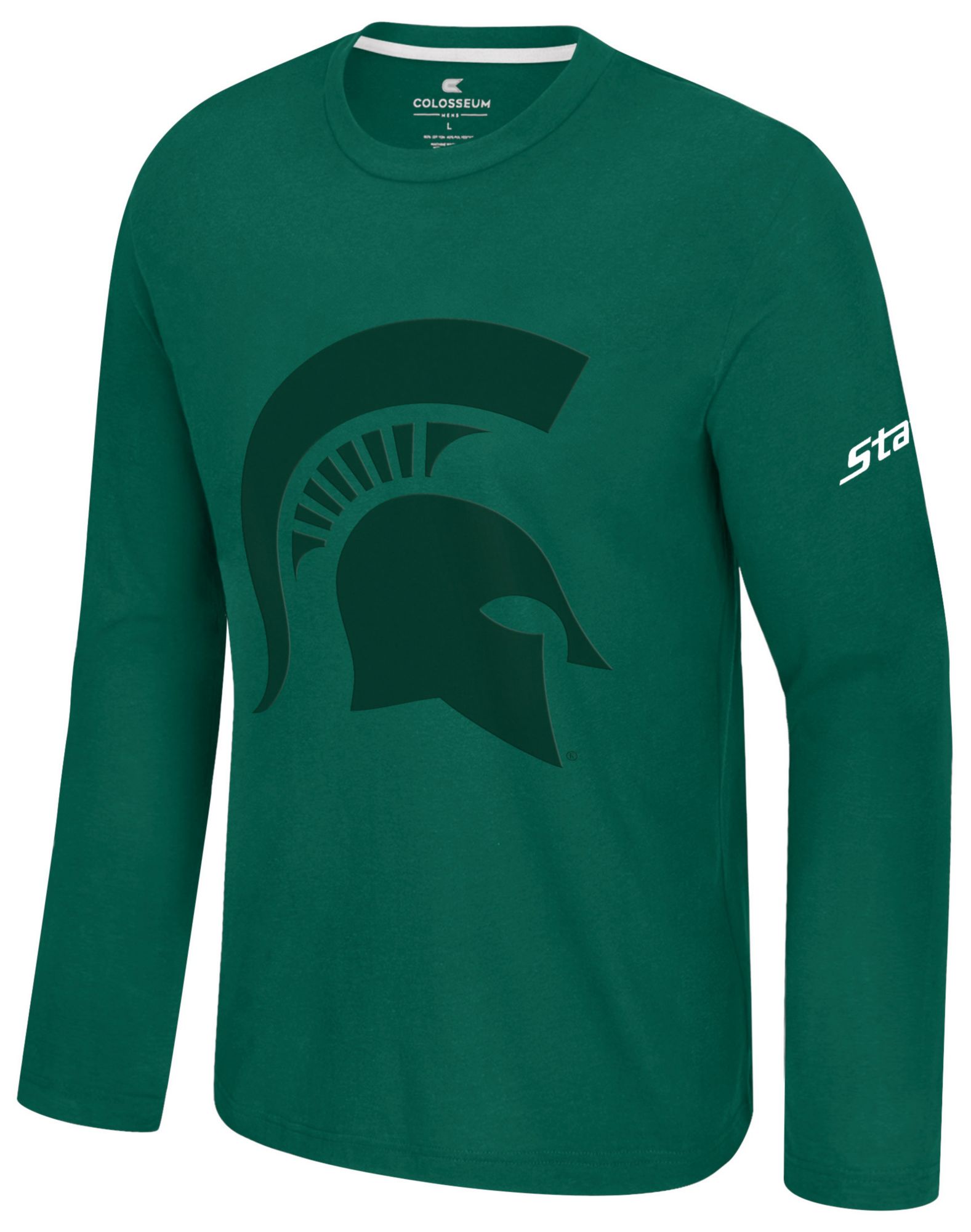 Colosseum Men's Michigan State Spartans Green Richie Long Sleeve Shirt