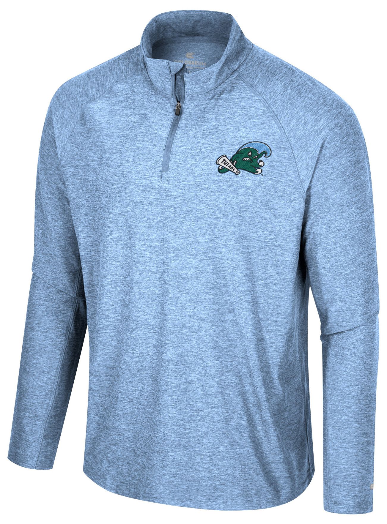 Colosseum Men's Tulane Green Wave Blue 1/4 Zip Jacket