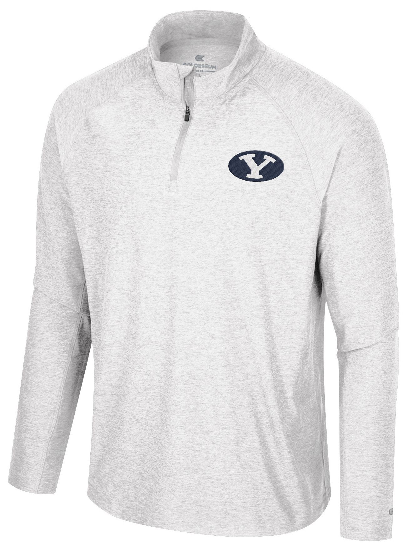 Colosseum Men's BYU Cougars White 1/4 Zip Jacket