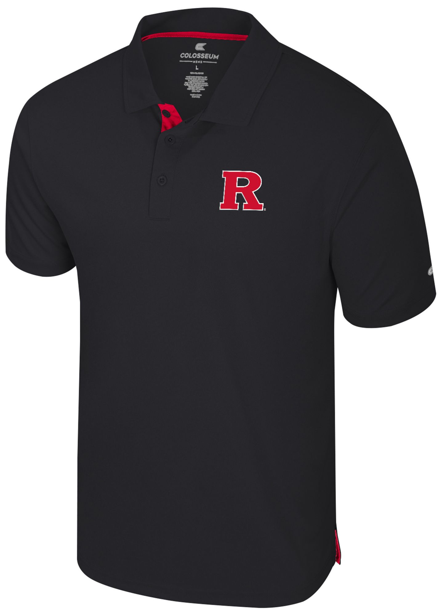 Colosseum Men's Rutgers Scarlet Knights Black Polo
