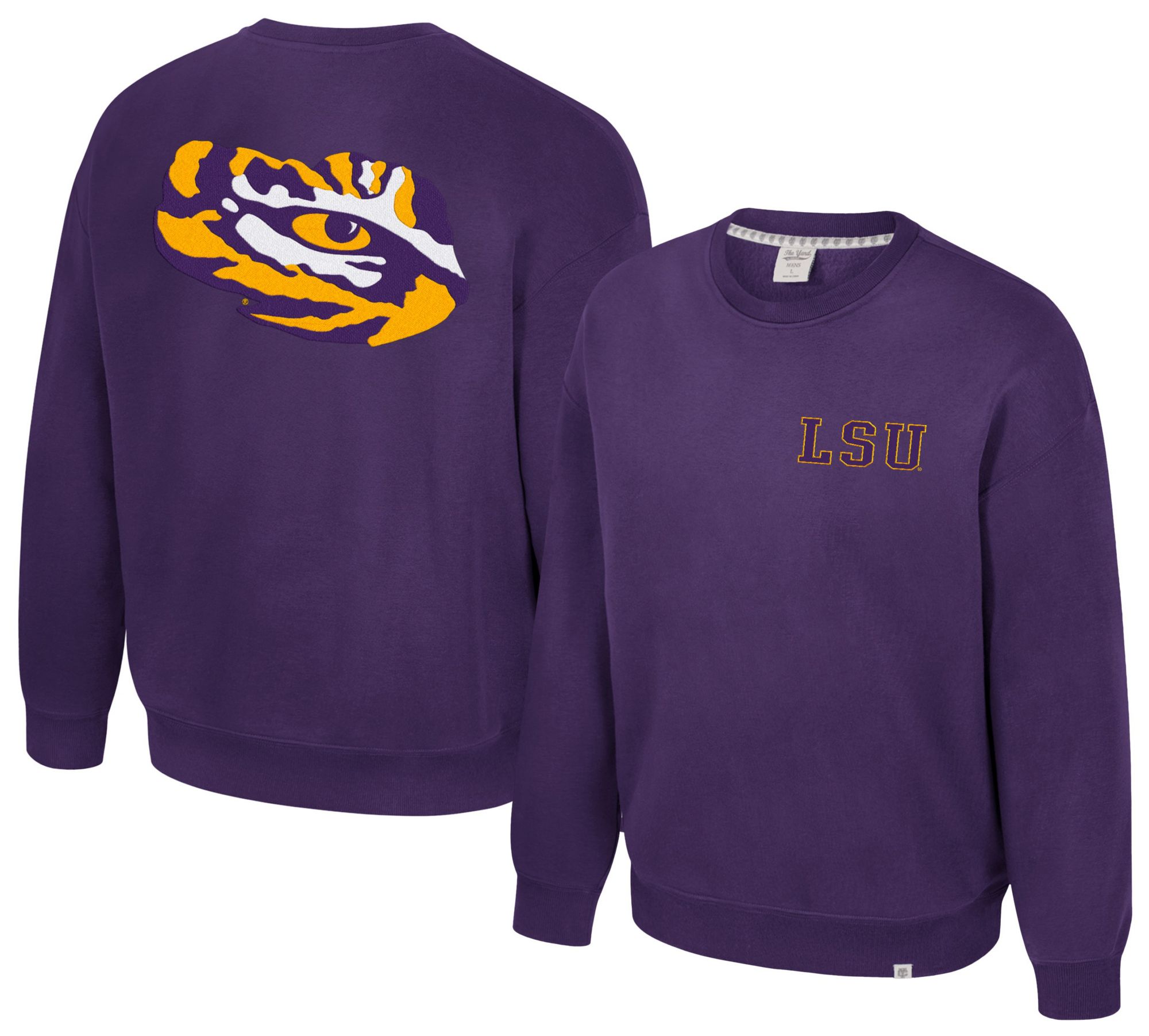 Colosseum Men's LSU Tigers Purple Super-Rich Vintage Crewneck Sweatshirt