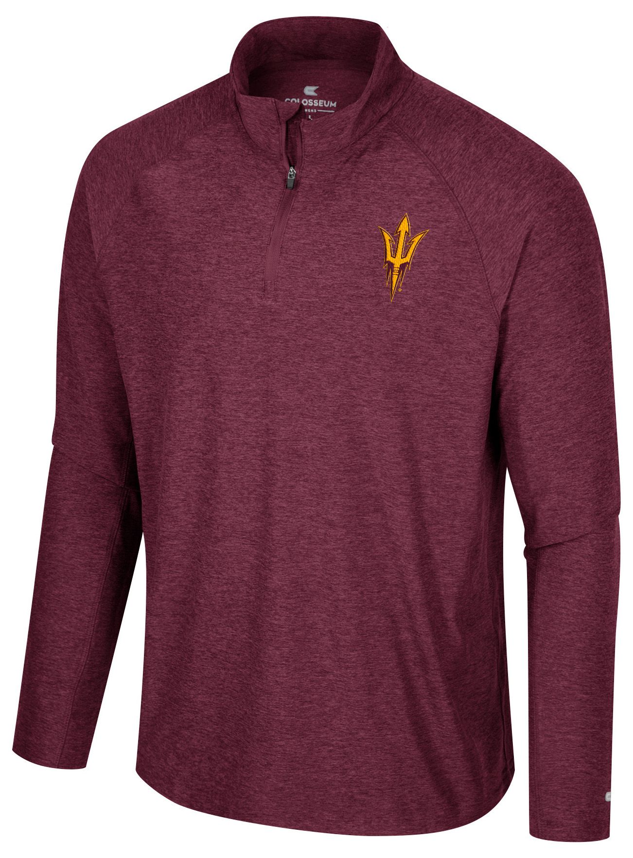 Colosseum Men's Arizona State Sun Devils Maroon 1/4 Zip Jacket