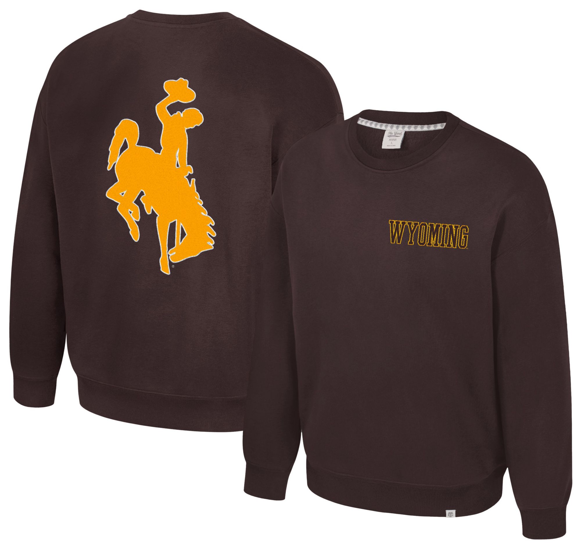 Colosseum Men's Wyoming Cowboys Brown Super-Rich Vintage Crewneck Sweatshirt