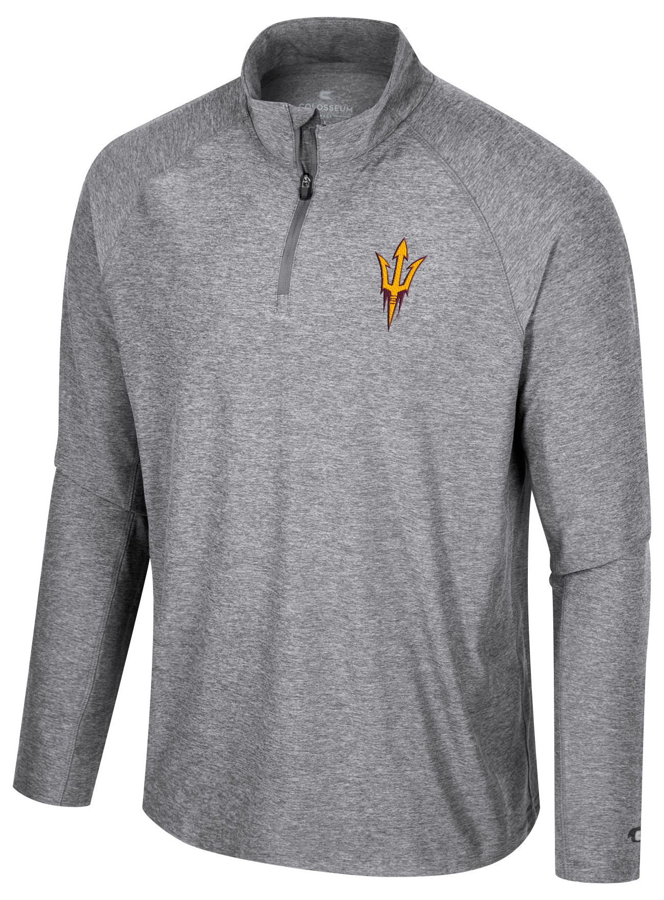 Colosseum Men's Arizona State Sun Devils Gray 1/4 Zip Jacket