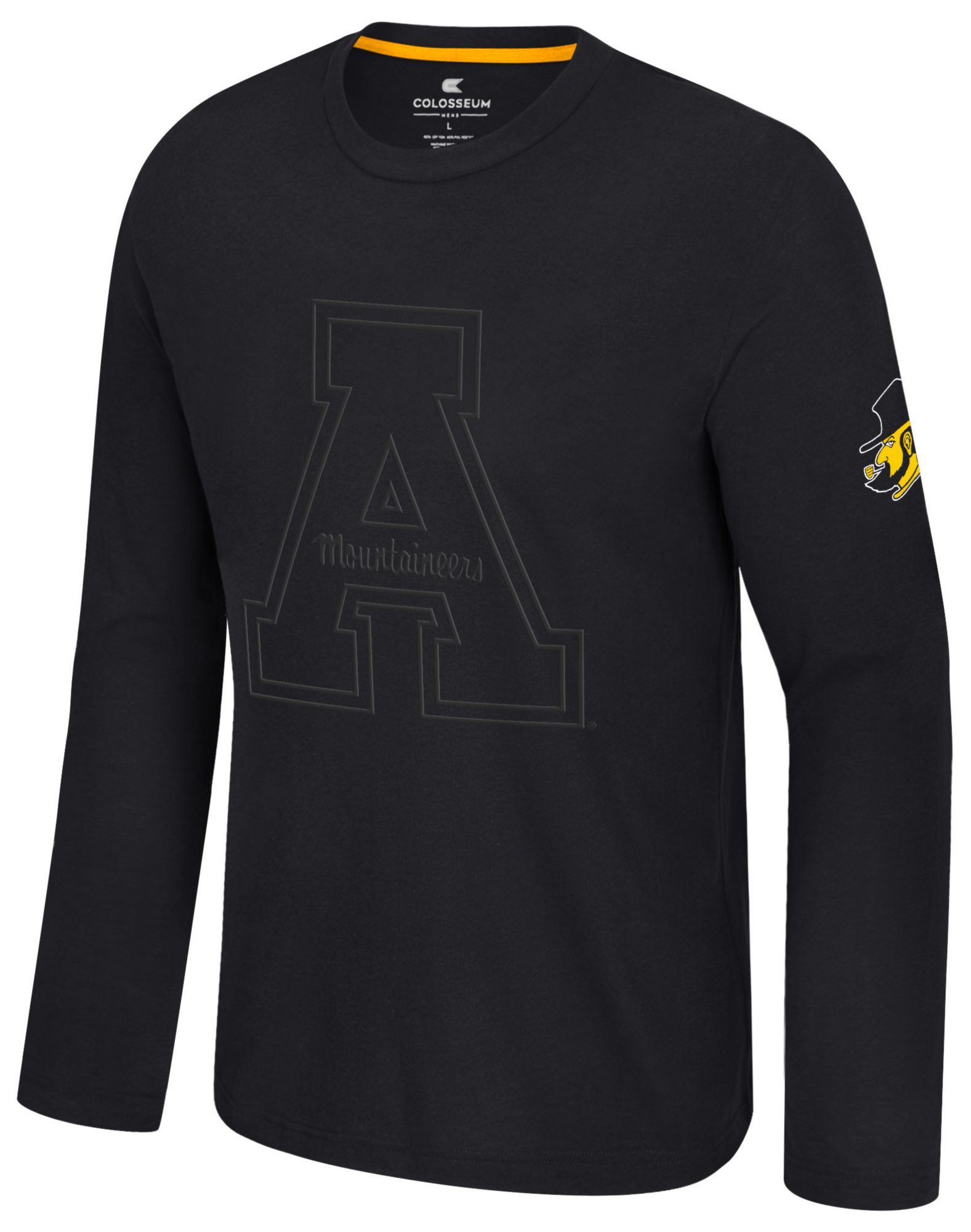 Colosseum Men's Appalachian State Mountaineers Black Richie Long Sleeve Shirt