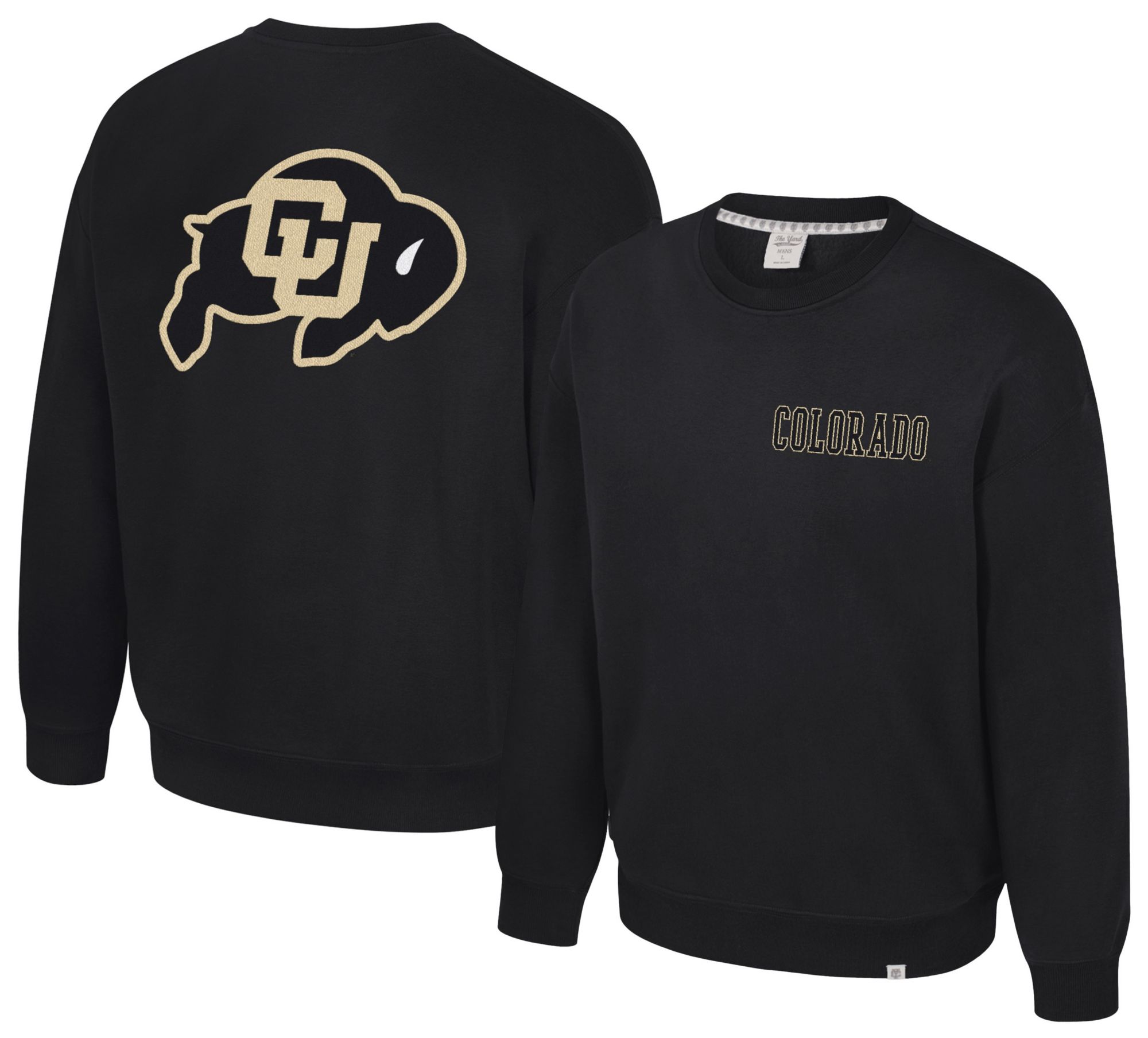 Colosseum Men's Colorado Buffaloes Black Super-Rich Vintage Crewneck Sweatshirt
