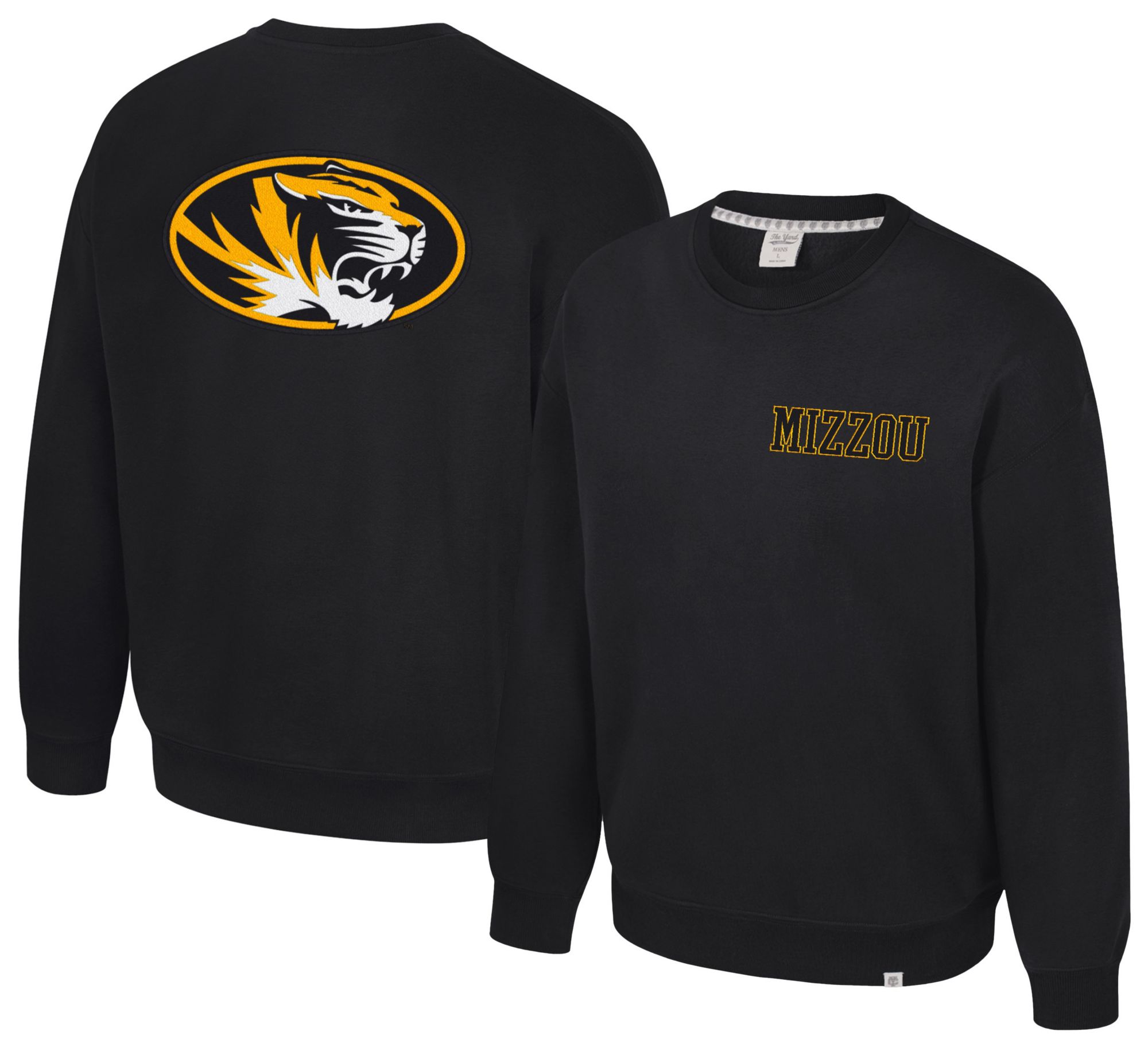 Colosseum Men's Missouri Tigers Black Super-Rich Vintage Crewneck Sweatshirt