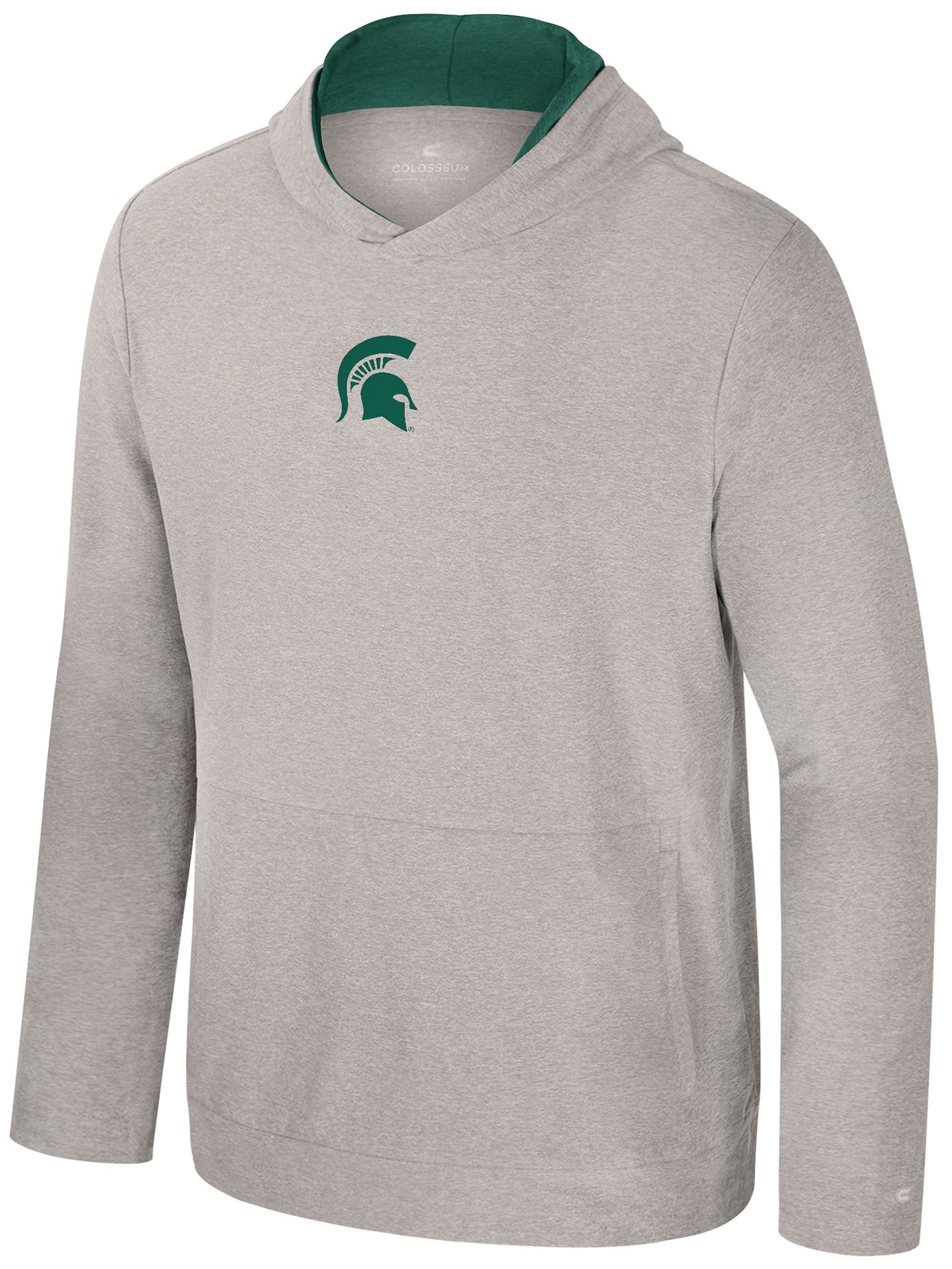 Colosseum Men's Michigan State Spartans Grey Cicero Long Sleeve Shirt