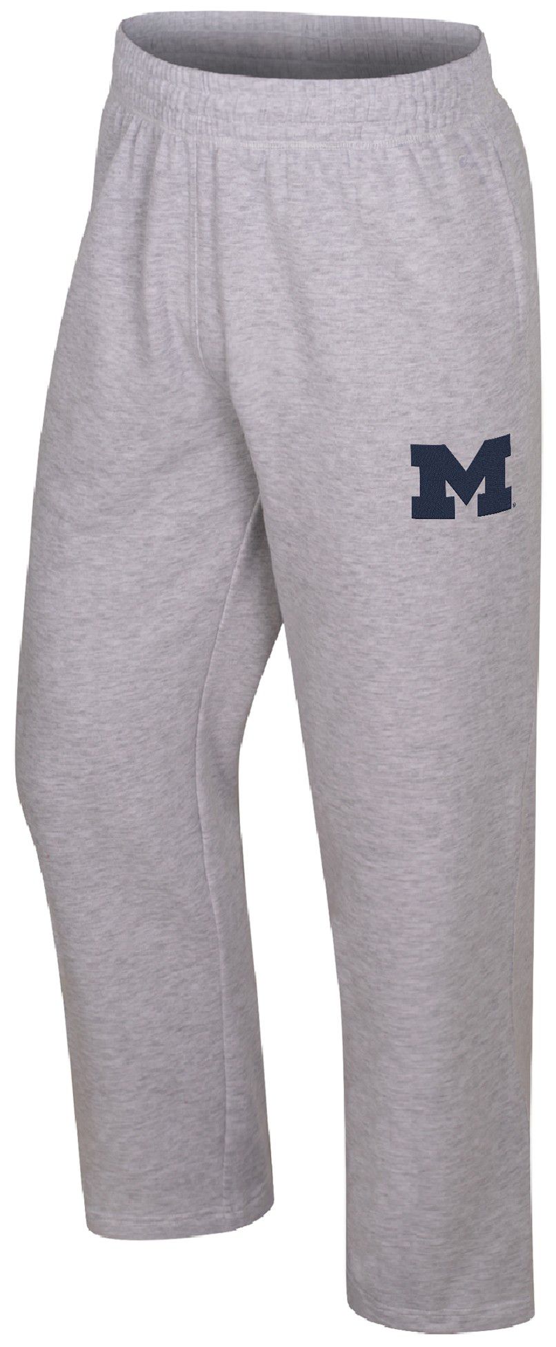 Colosseum Men's Michigan Wolverines Light Heather Gray Marcus Open Bottom Pants