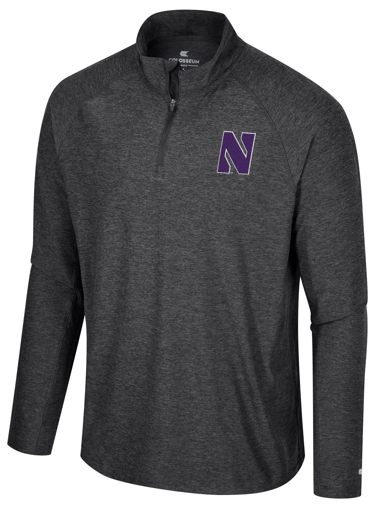Colosseum Men's Northwestern Wildcats Black 1/4 Zip Jacket