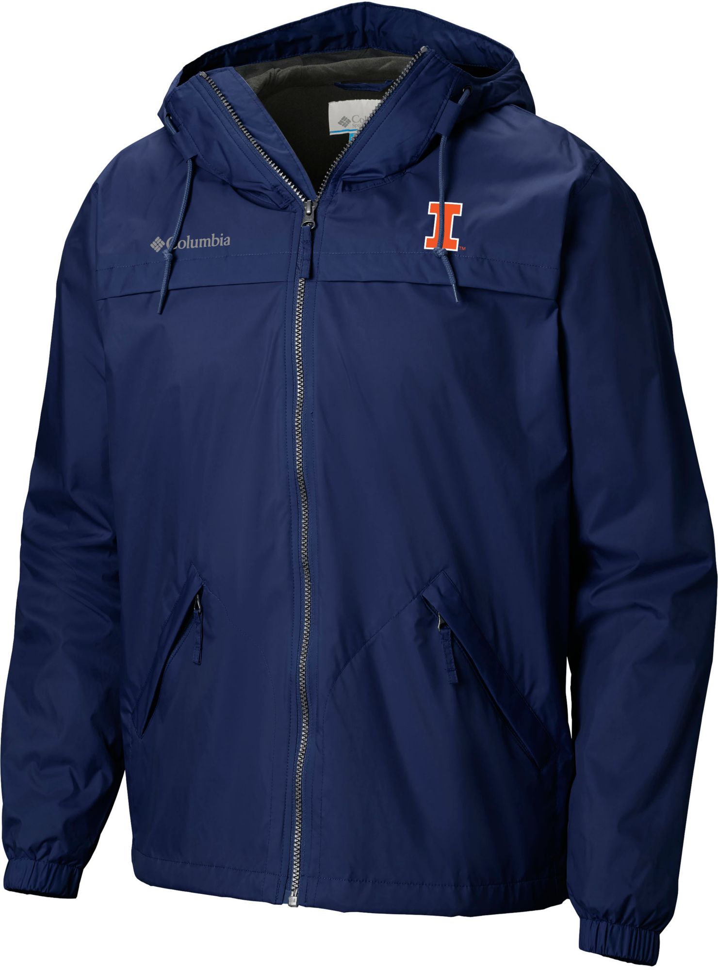 Columbia Men's Illinois Fighting Illini Full Zip Oroville Jacket, XXL, Blue