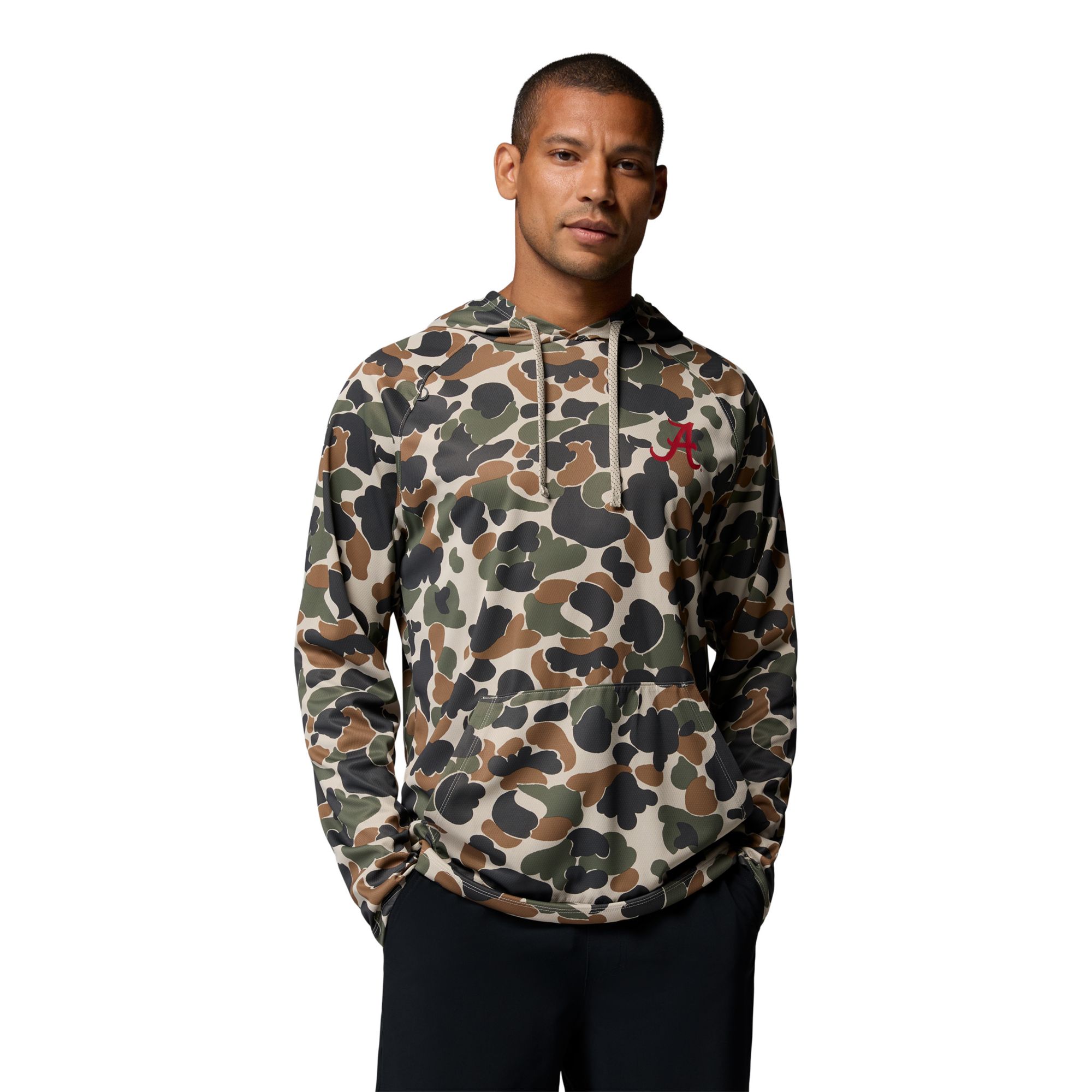Columbia Men's Alabama Crimson Tide Camo Wild Cast Hoodie