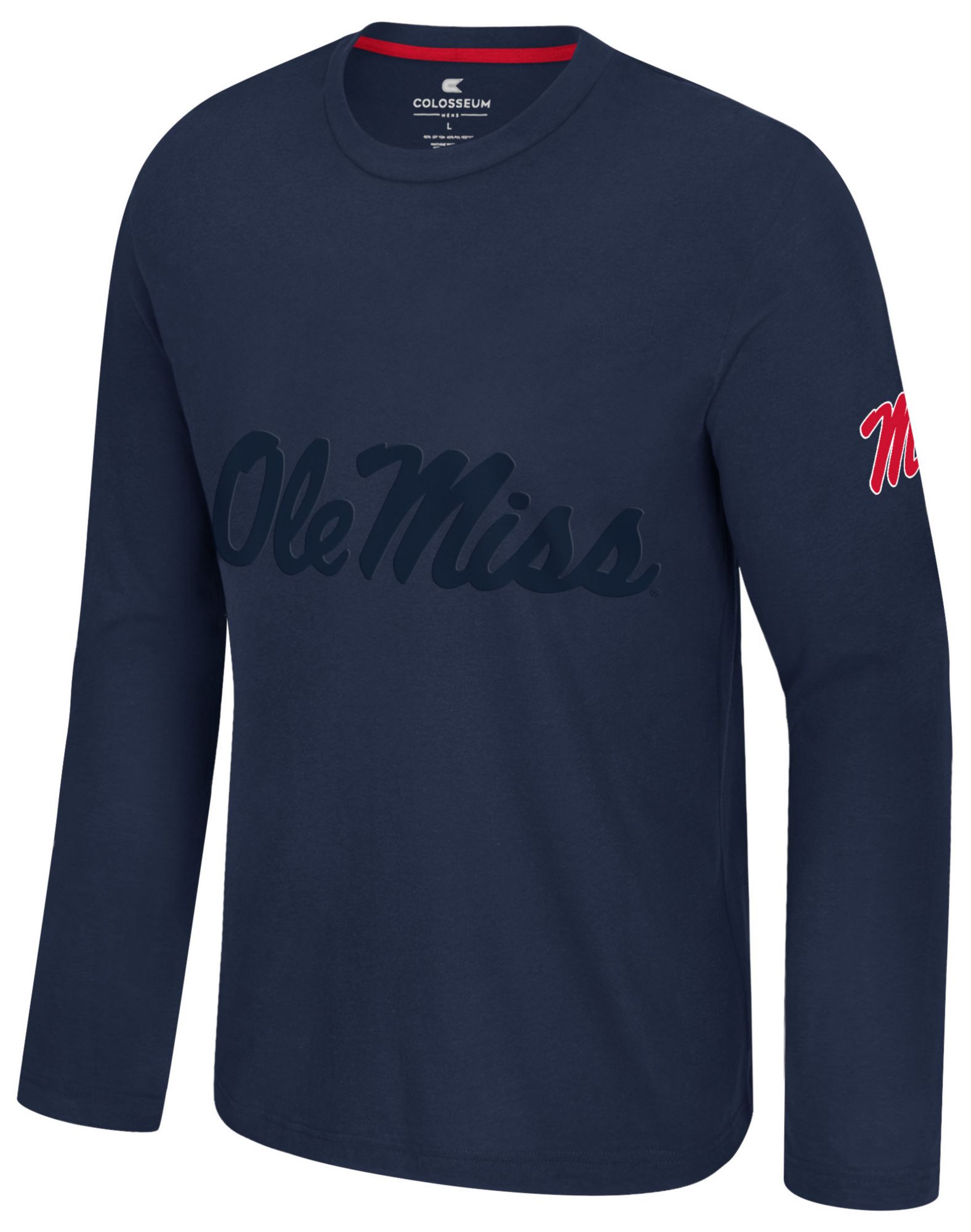 Colosseum Men's Ole Miss Rebels Navy Richie Long Sleeve Shirt