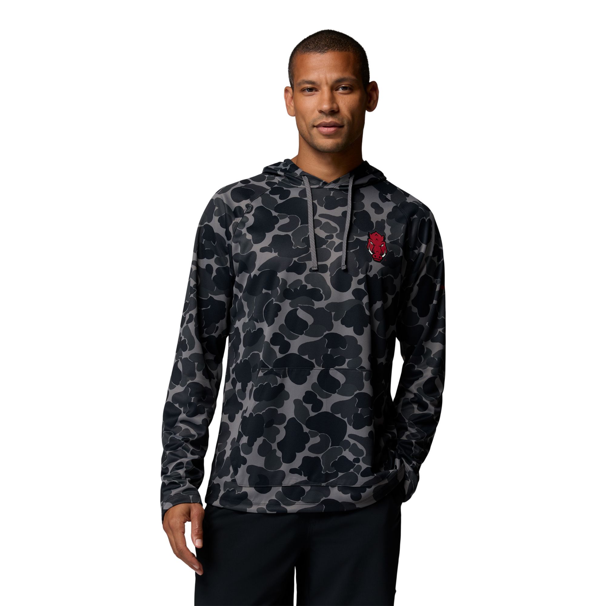 Columbia Men's Arkansas Razorbacks Camo Wild Cast Hoodie
