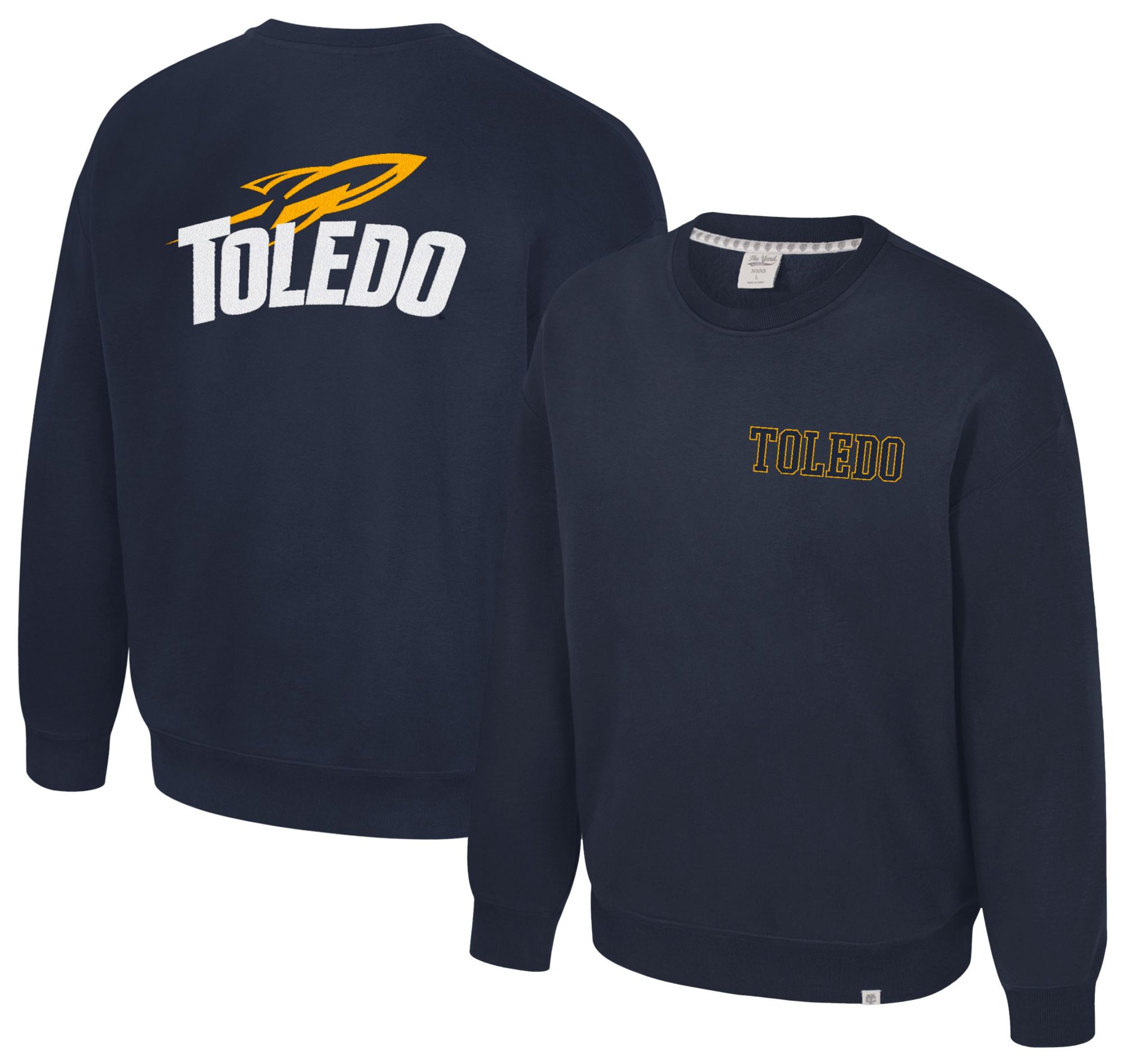 Colosseum Men's Toledo Rockets Navy Super-Rich Vintage Crewneck Sweatshirt