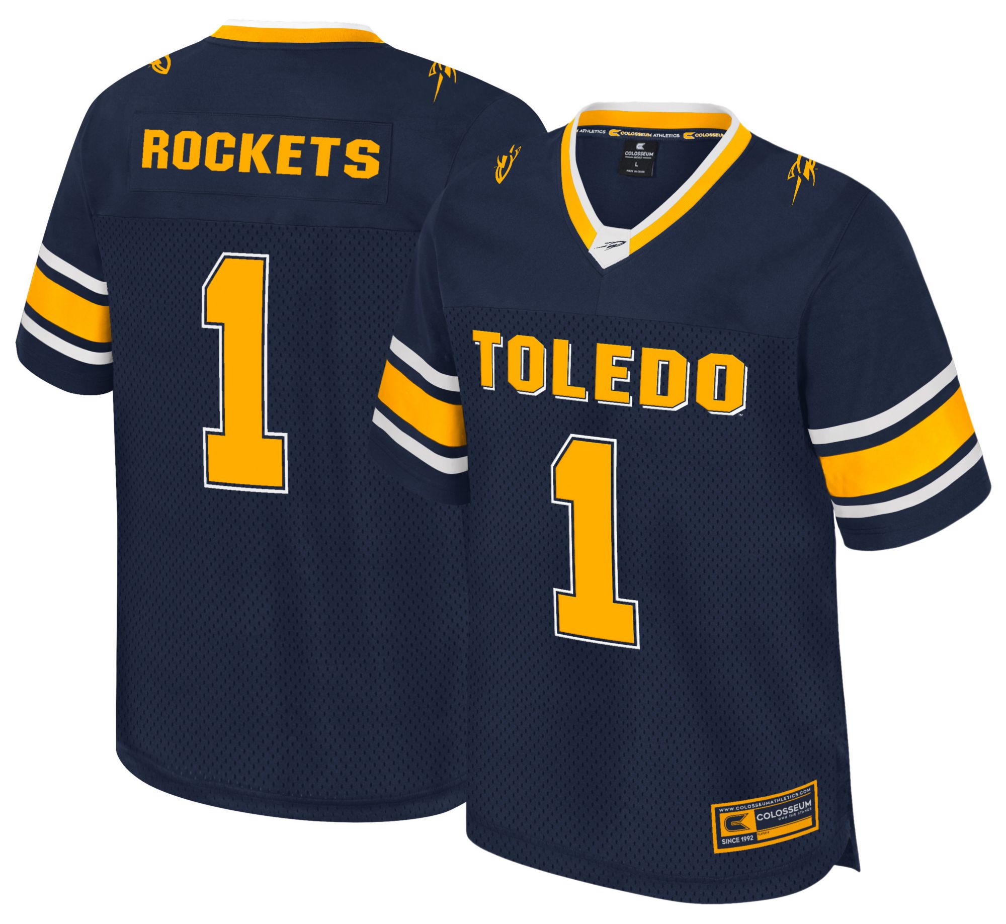 Colosseum Men's Toledo Rockets Navy All Day Football Jersey