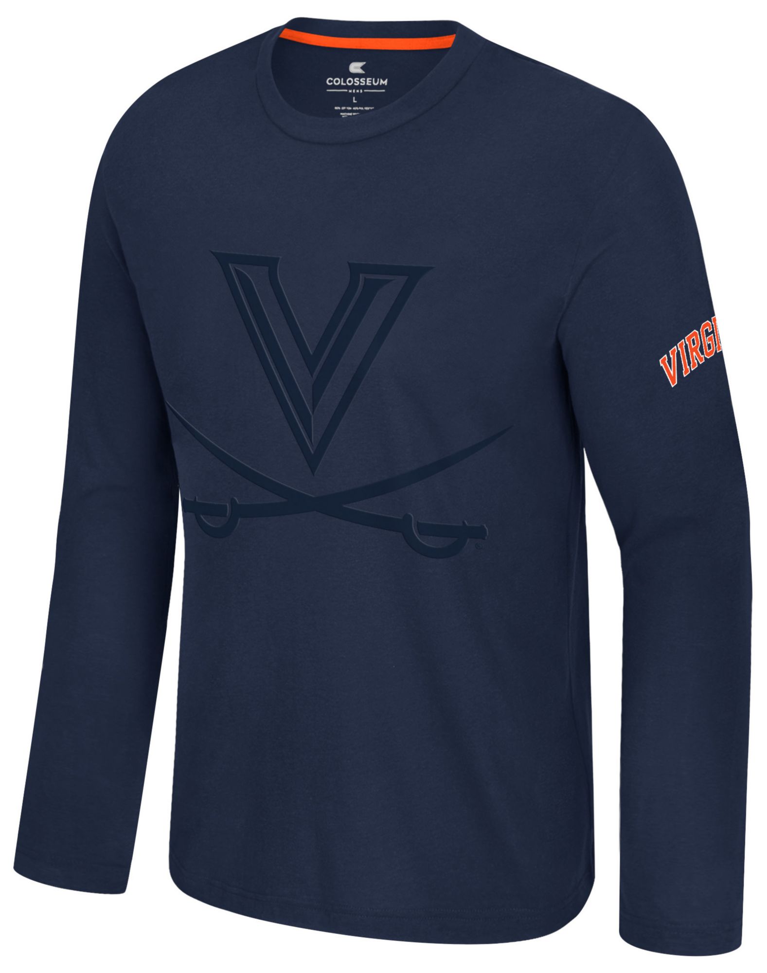 Colosseum Men's Virginia Cavaliers Navy Richie Long Sleeve Shirt