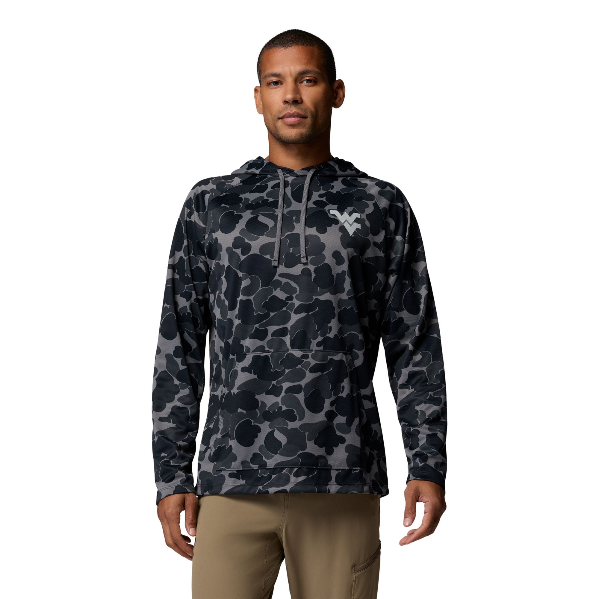 Columbia Men's West Virginia Mountaineers Camo Wild Cast Hoodie