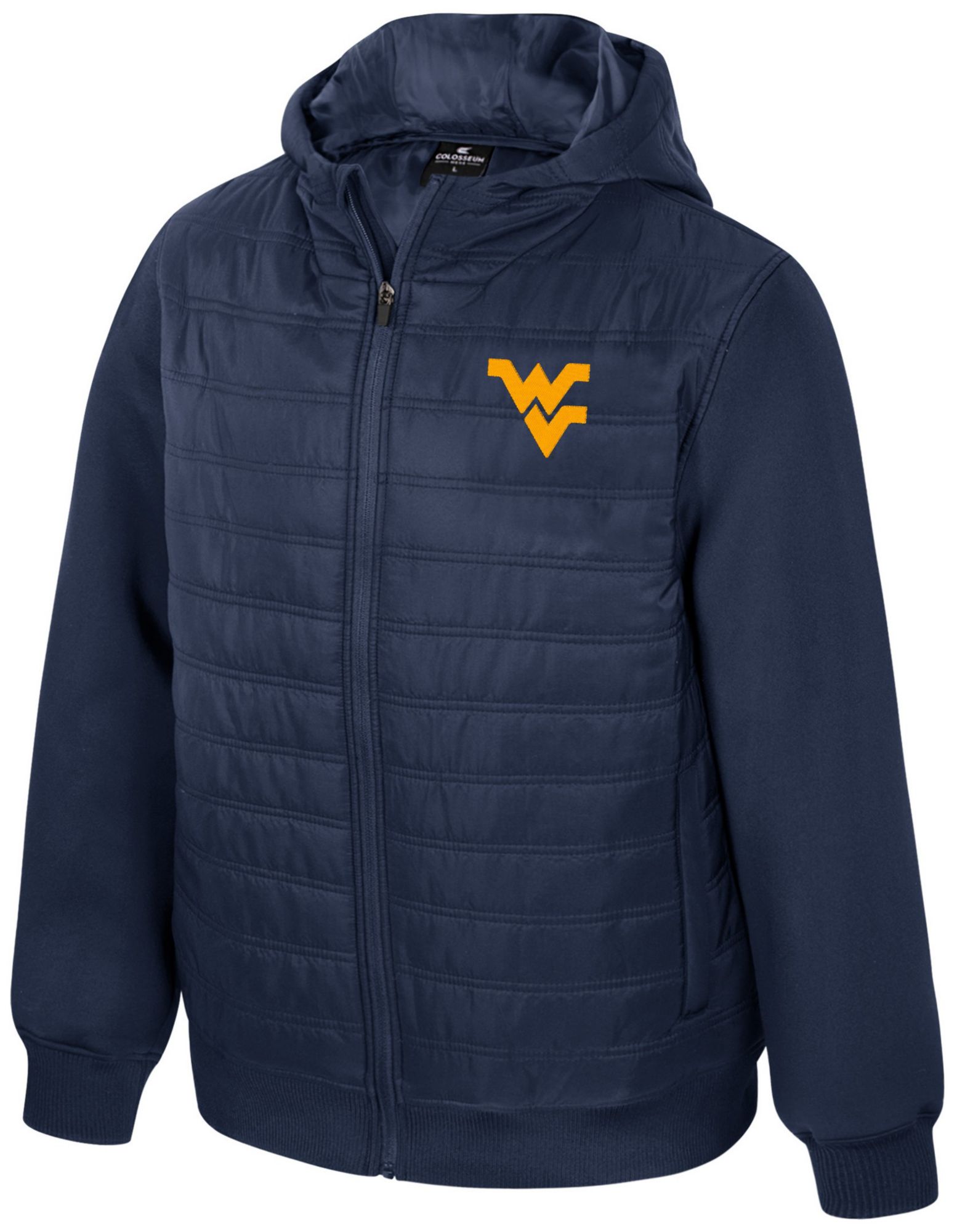 Colosseum Men's West Virginia Mountaineers Scuba Hooded Puffer Jacket