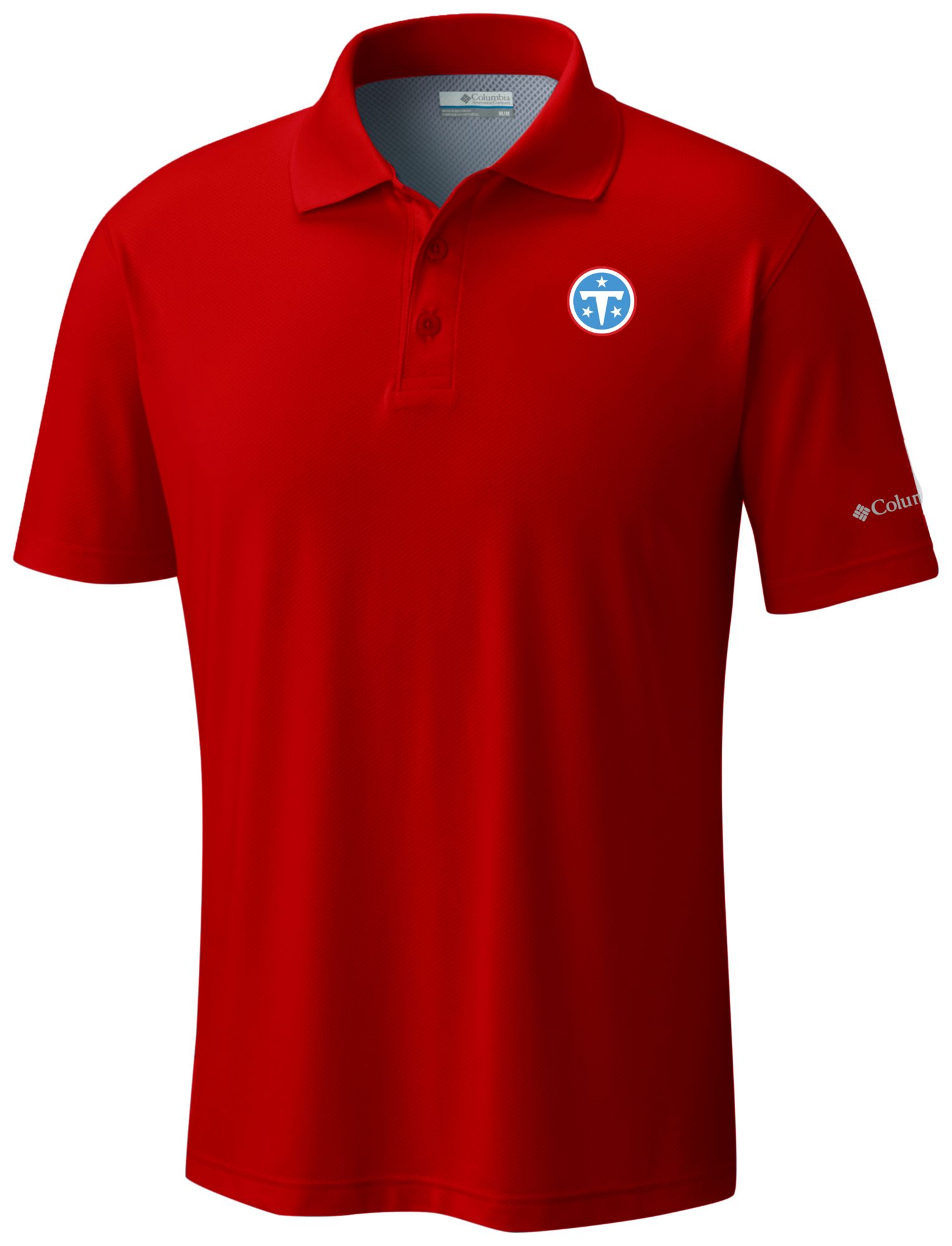 Columbia Men's Tennessee Titans Red Low Drag Offshore Polo