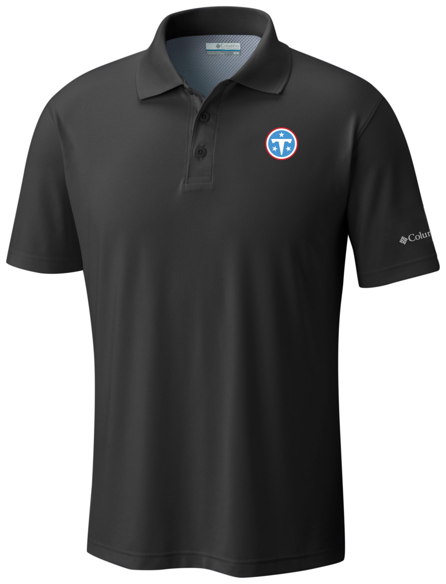 Columbia Men's Tennessee Titans Black Low Drag Offshore Polo