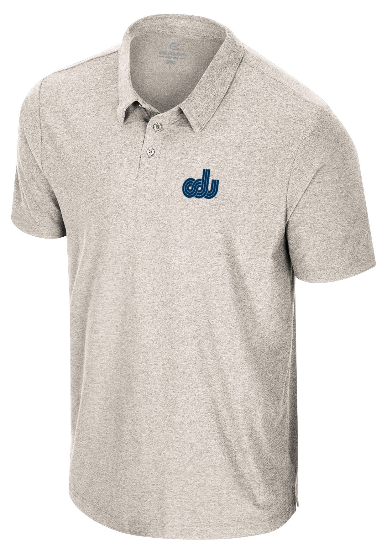Colosseum Men's Old Dominion Monarchs Ash Grey Vintage Logo Polo