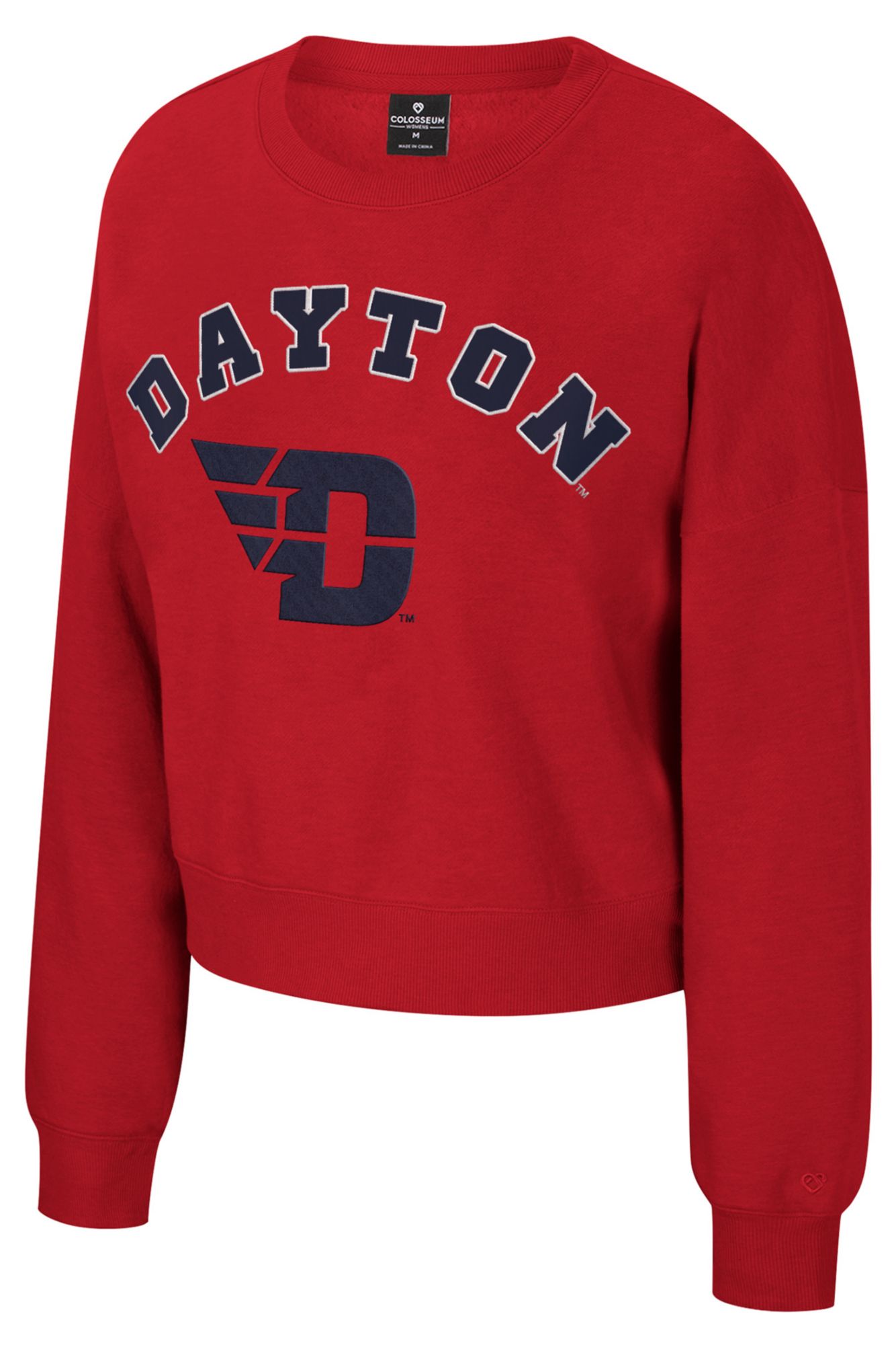 Colosseum Women's Dayton Flyers Red Crewneck Sweatshirt