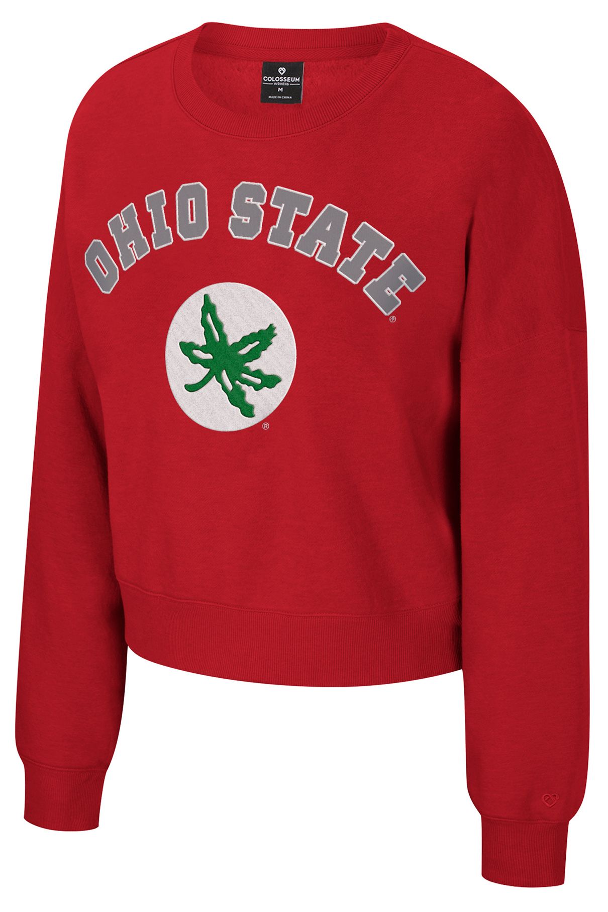 Colosseum Women's Ohio State Buckeyes Red Crewneck Sweatshirt