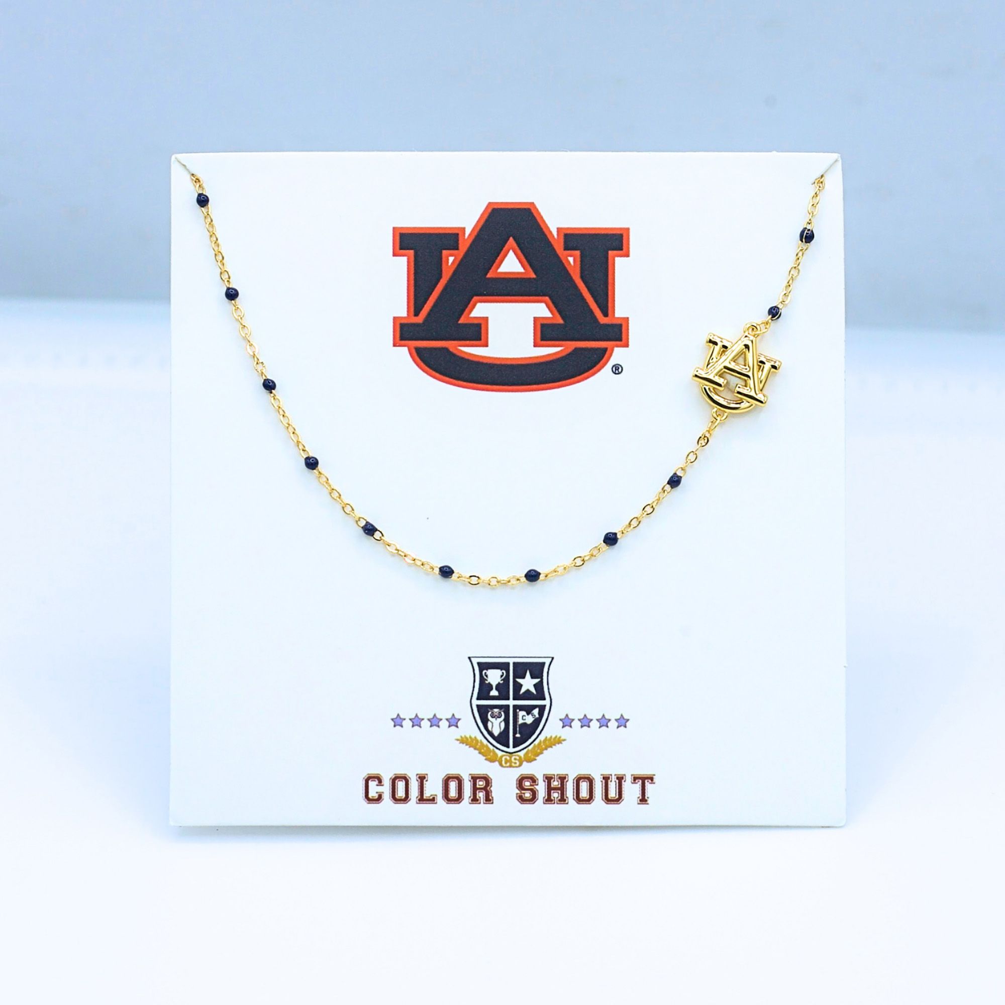 Color Shout Auburn Tigers Logo Necklace