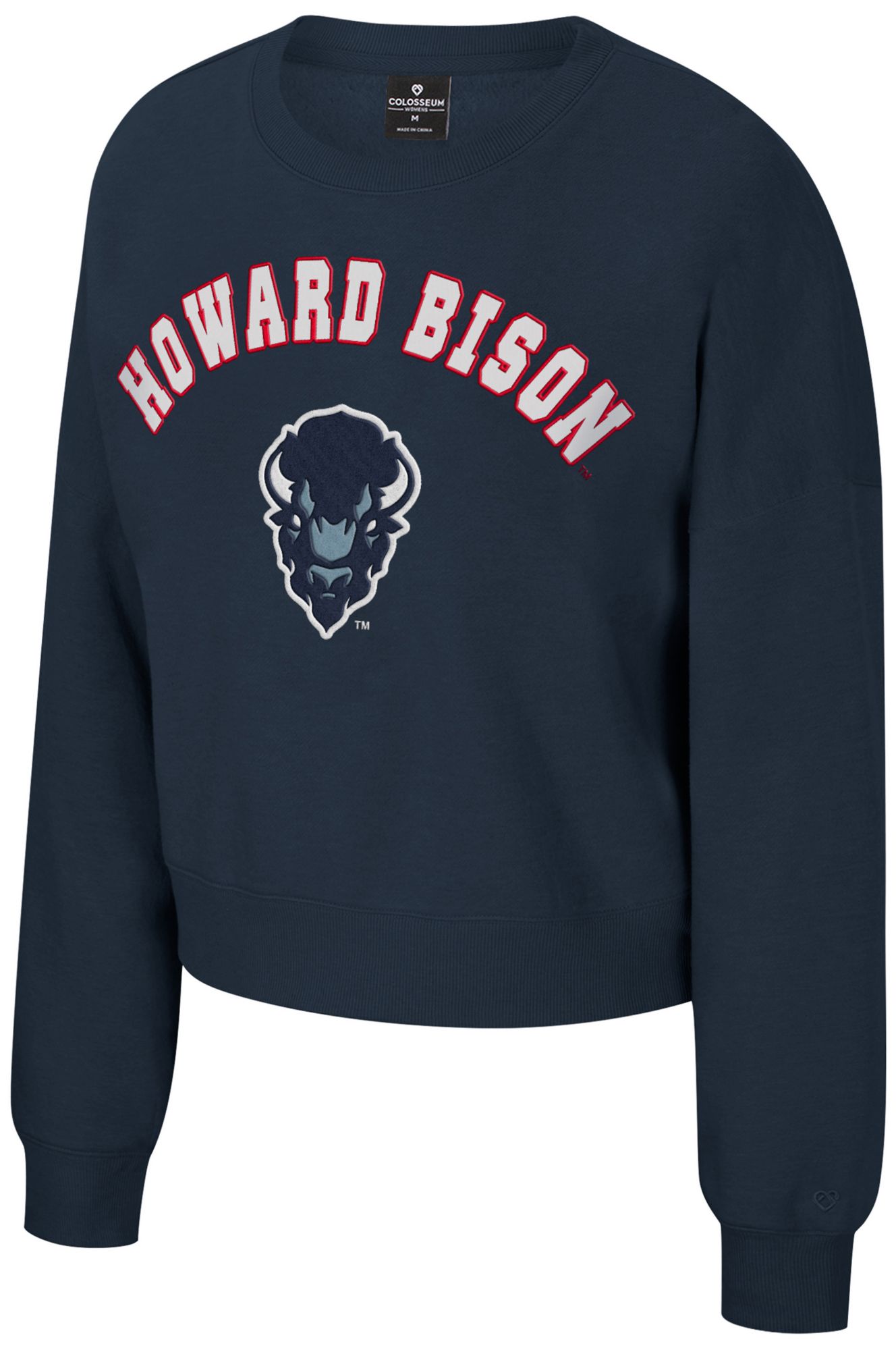 Colosseum Women's Howard Bison Navy Crewneck Sweatshirt
