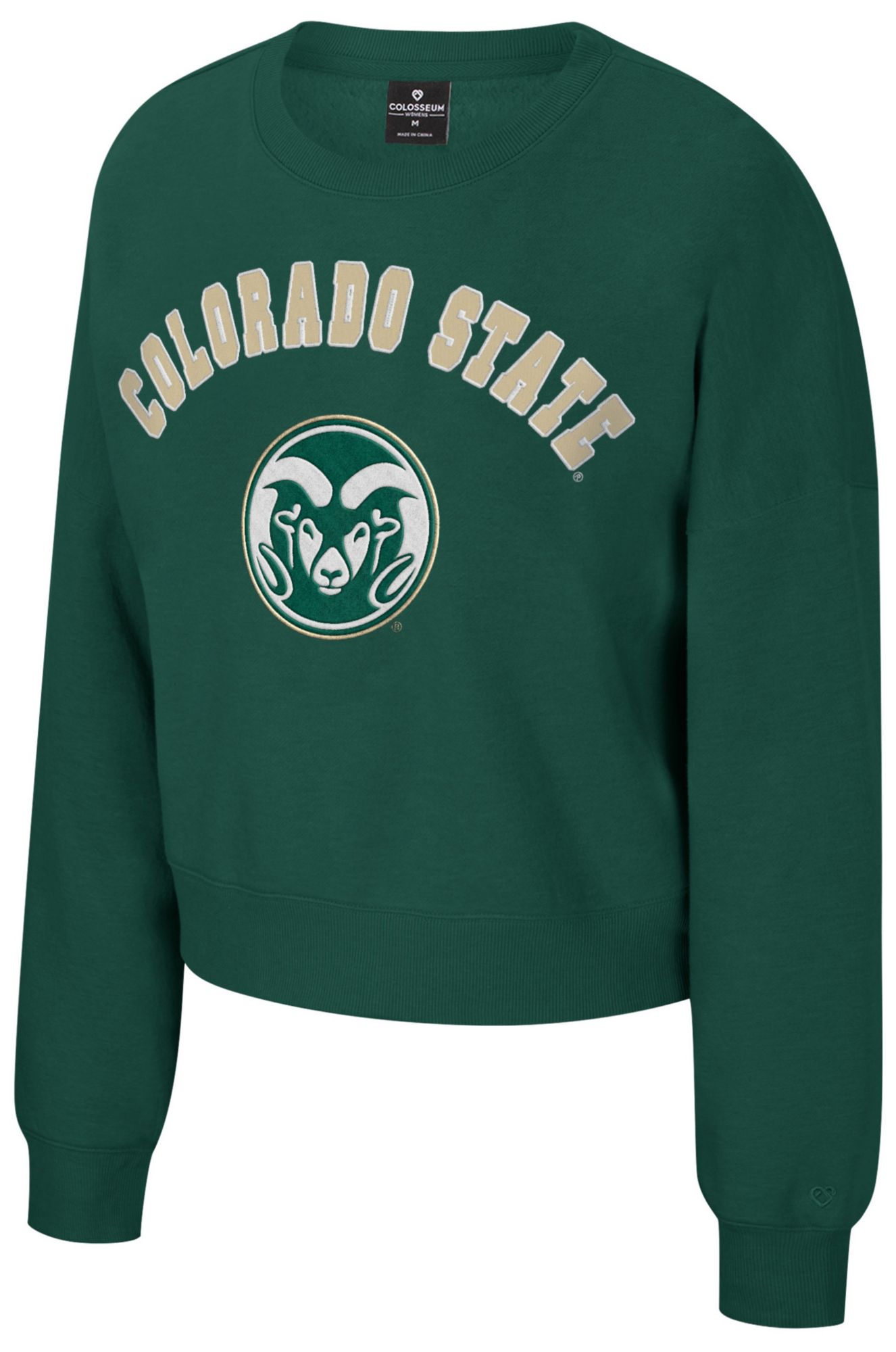 Colosseum Women's Colorado State Rams Green Crewneck Sweatshirt