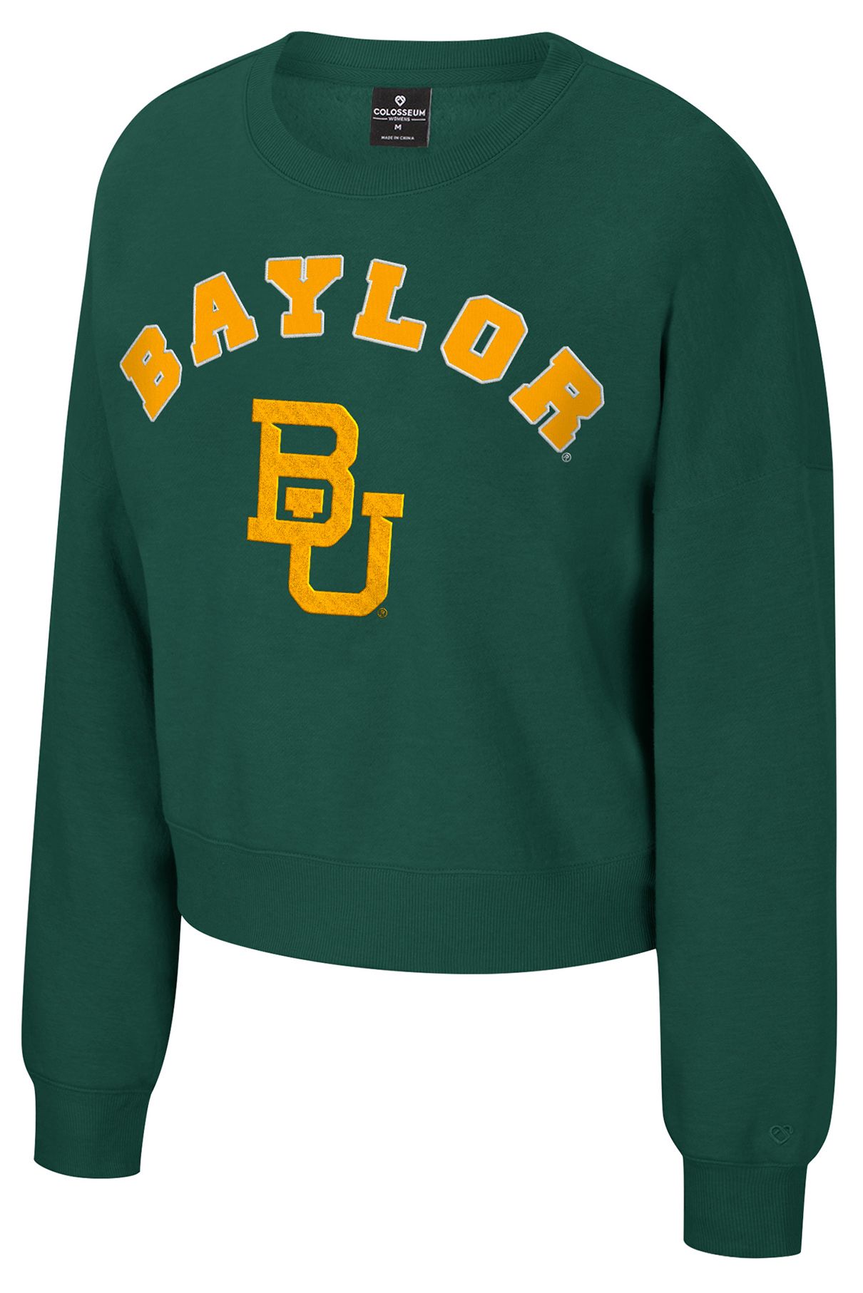 Colosseum Women's Baylor Bears Green Crewneck Sweatshirt