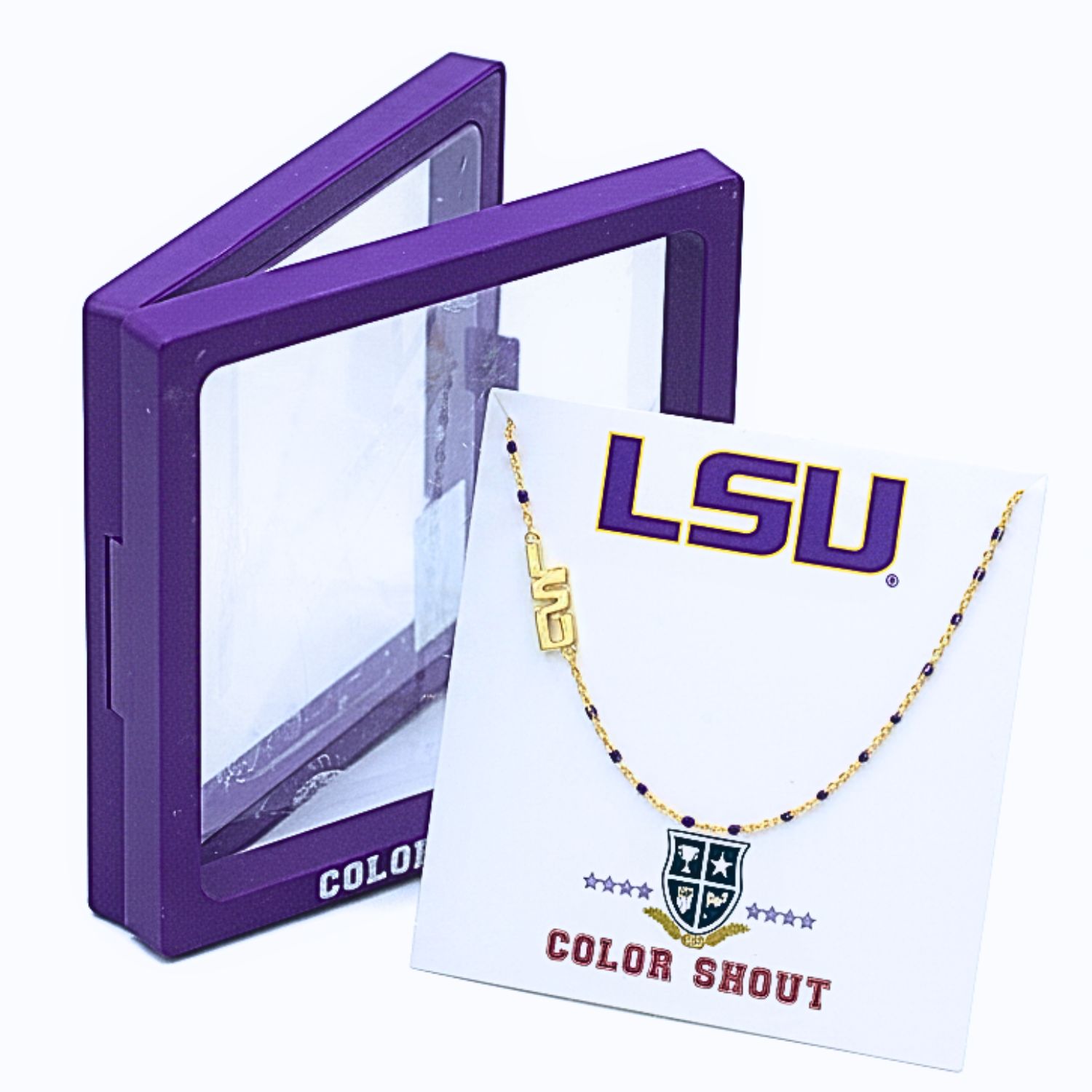 Color Shout LSU Tigers Logo Necklace