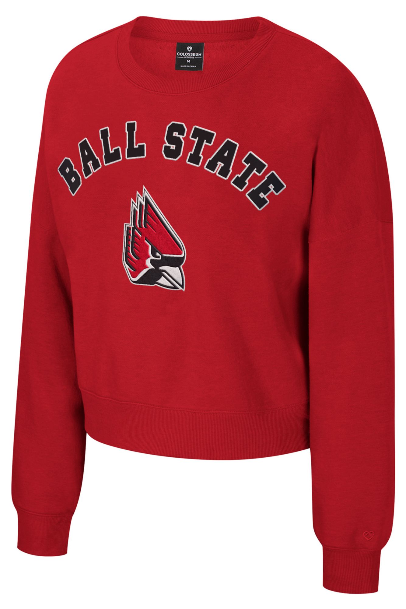 Colosseum Women's Ball State Cardinals Red Crewneck Sweatshirt
