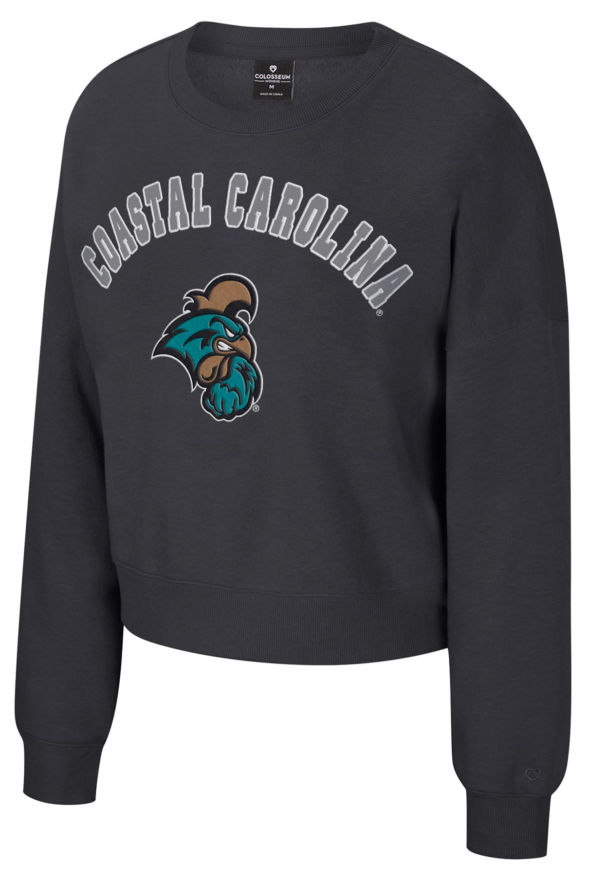 Colosseum Women's Coastal Carolina Chanticleers Black Crewneck Sweatshirt