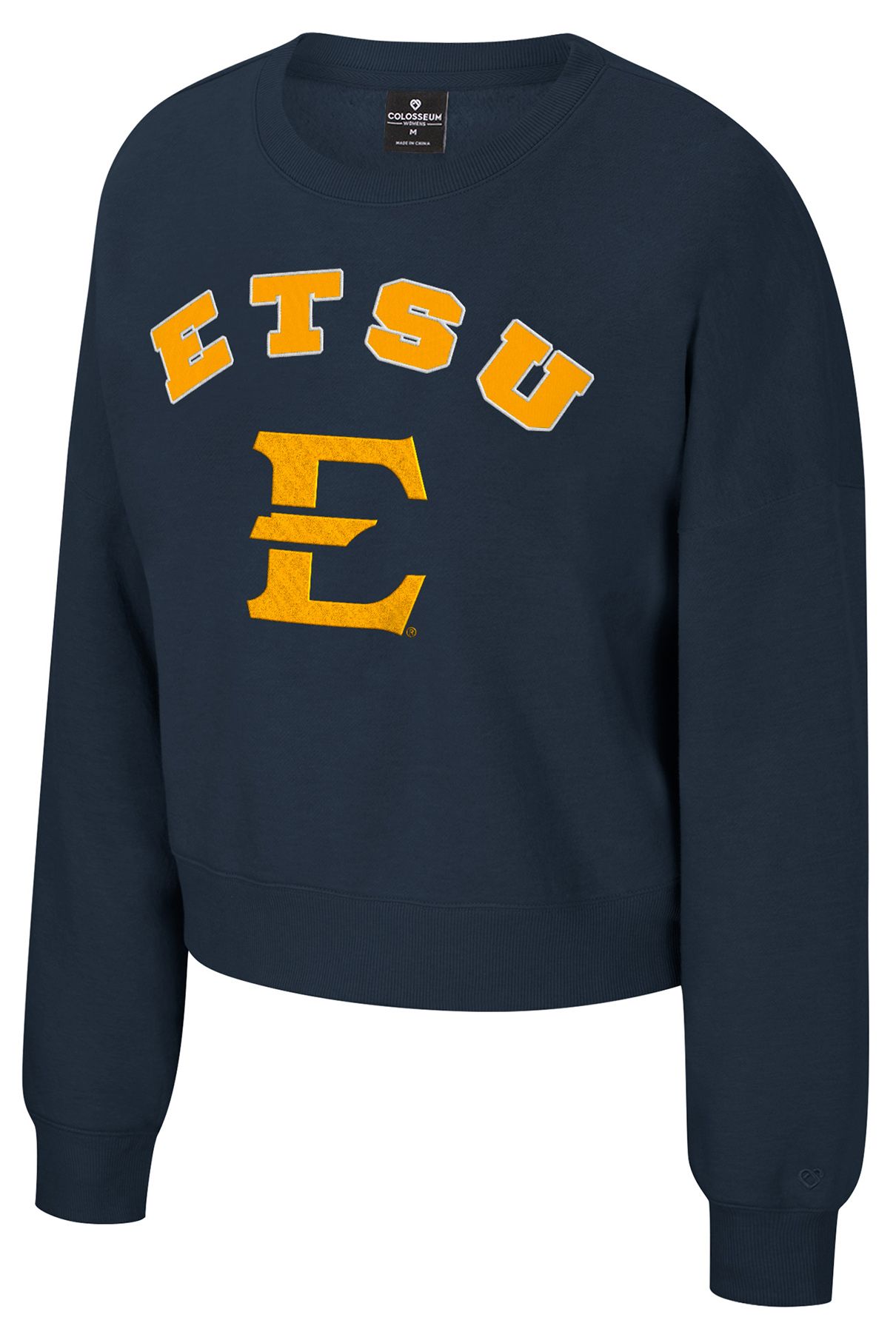 Colosseum Women's East Tennessee State Buccaneers Navy Crewneck Sweatshirt