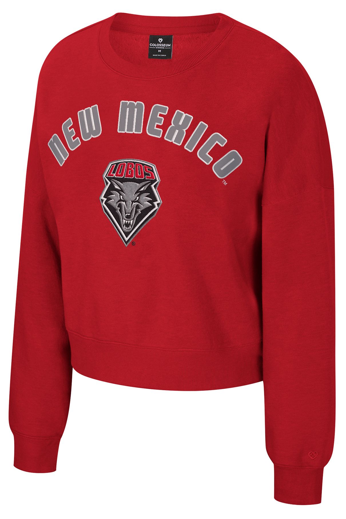 Colosseum Women's New Mexico Lobos Red Crewneck Sweatshirt