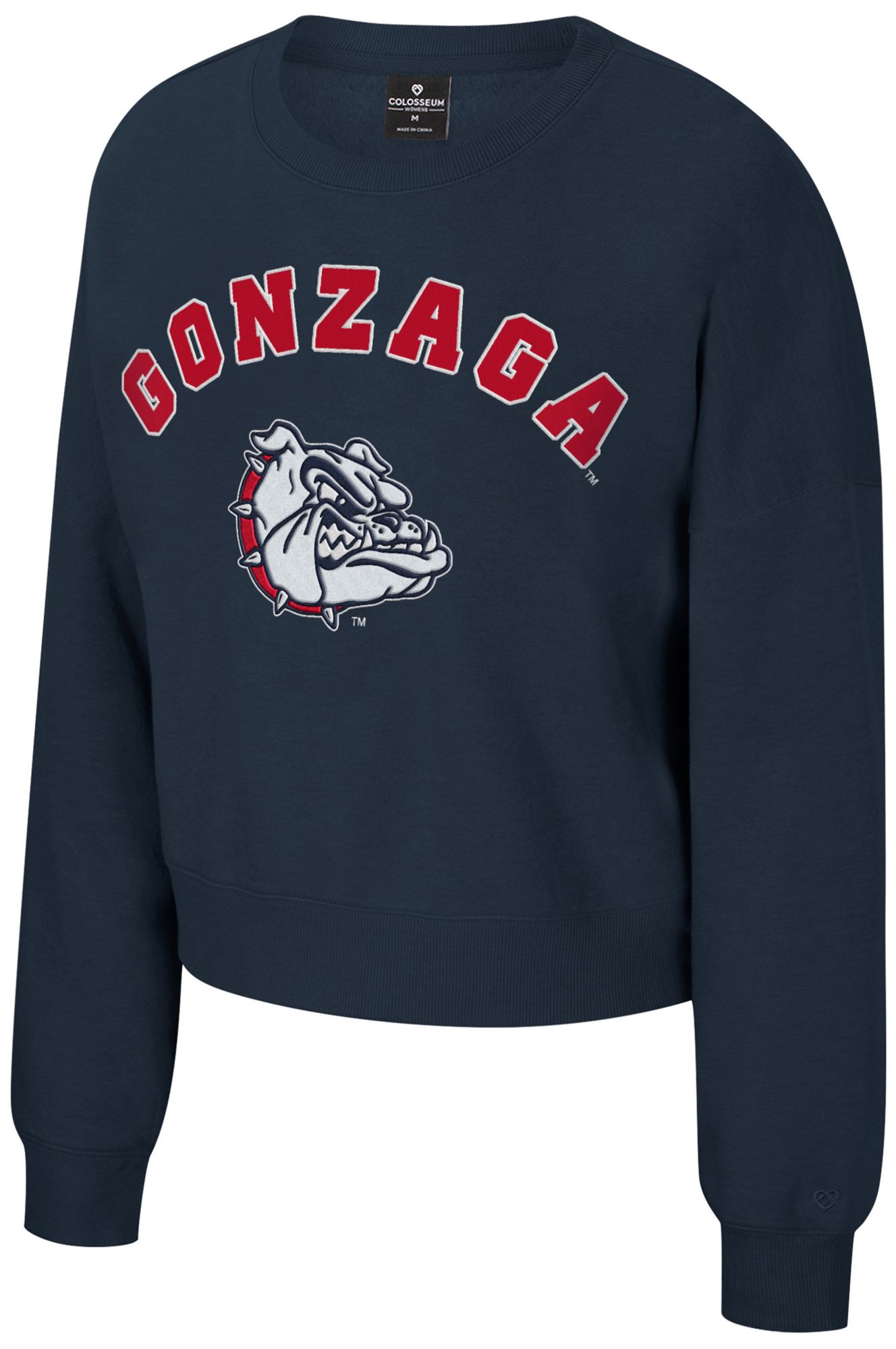 Colosseum Women's Gonzaga Bulldogs Navy Crewneck Sweatshirt
