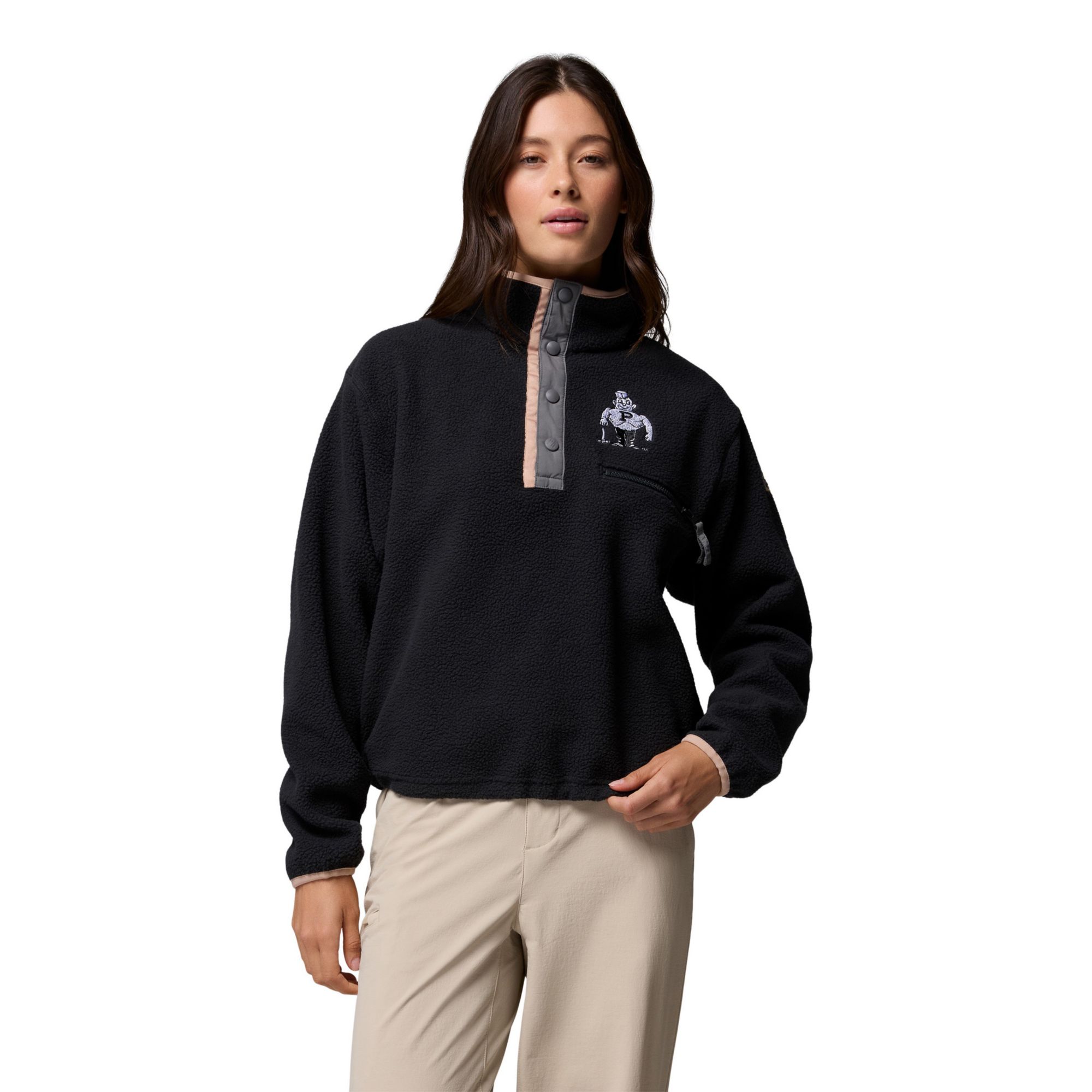 Columbia Women's Purdue Boilermakers Helvetia Half Snap Fleece Pullover
