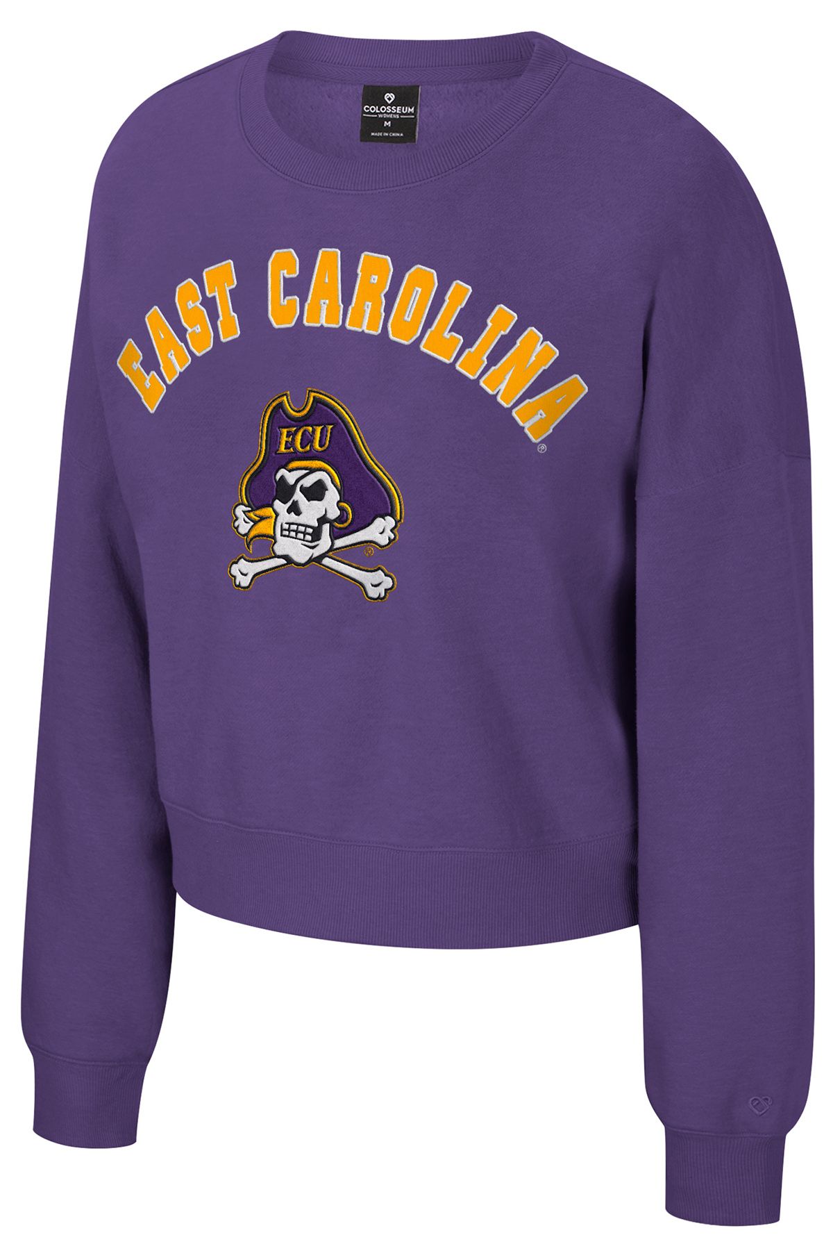 Colosseum Women's East Carolina Pirates Purple Crewneck Sweatshirt