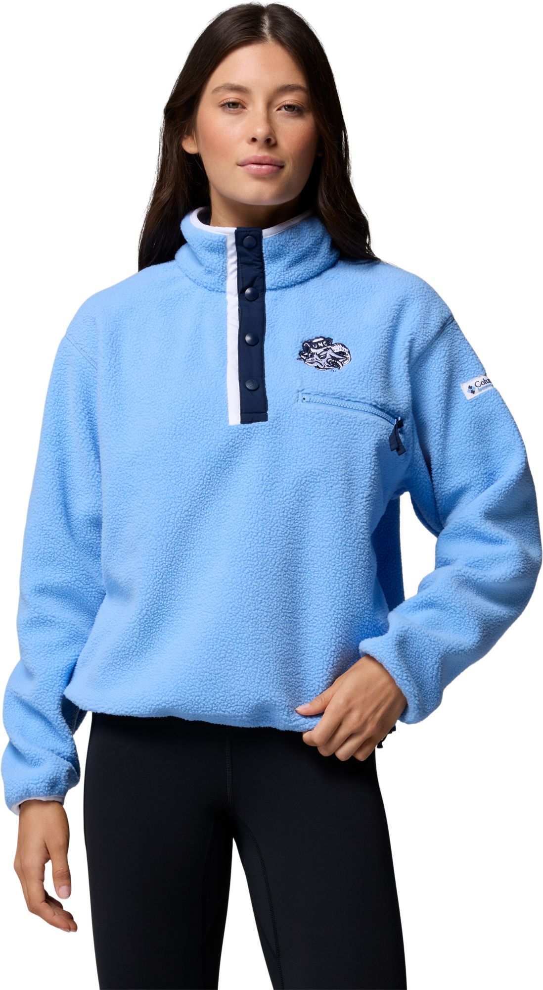 Columbia Women's North Carolina Tar Heels Helvetia Half Snap Fleece Pullover