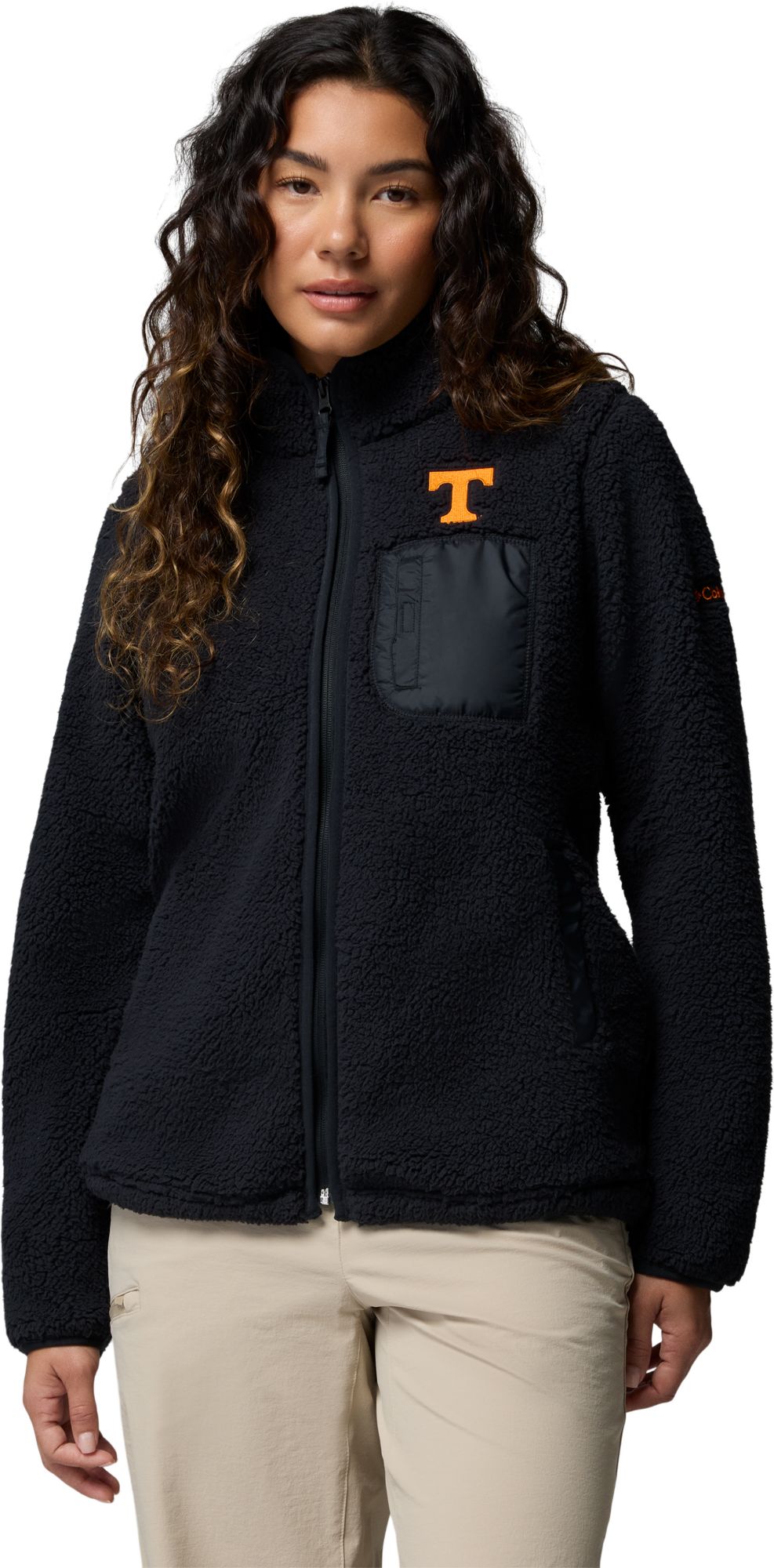 Columbia Women's Tennessee Volunteers West Bend Full-Zip Fleece Jacket, Medium, Black