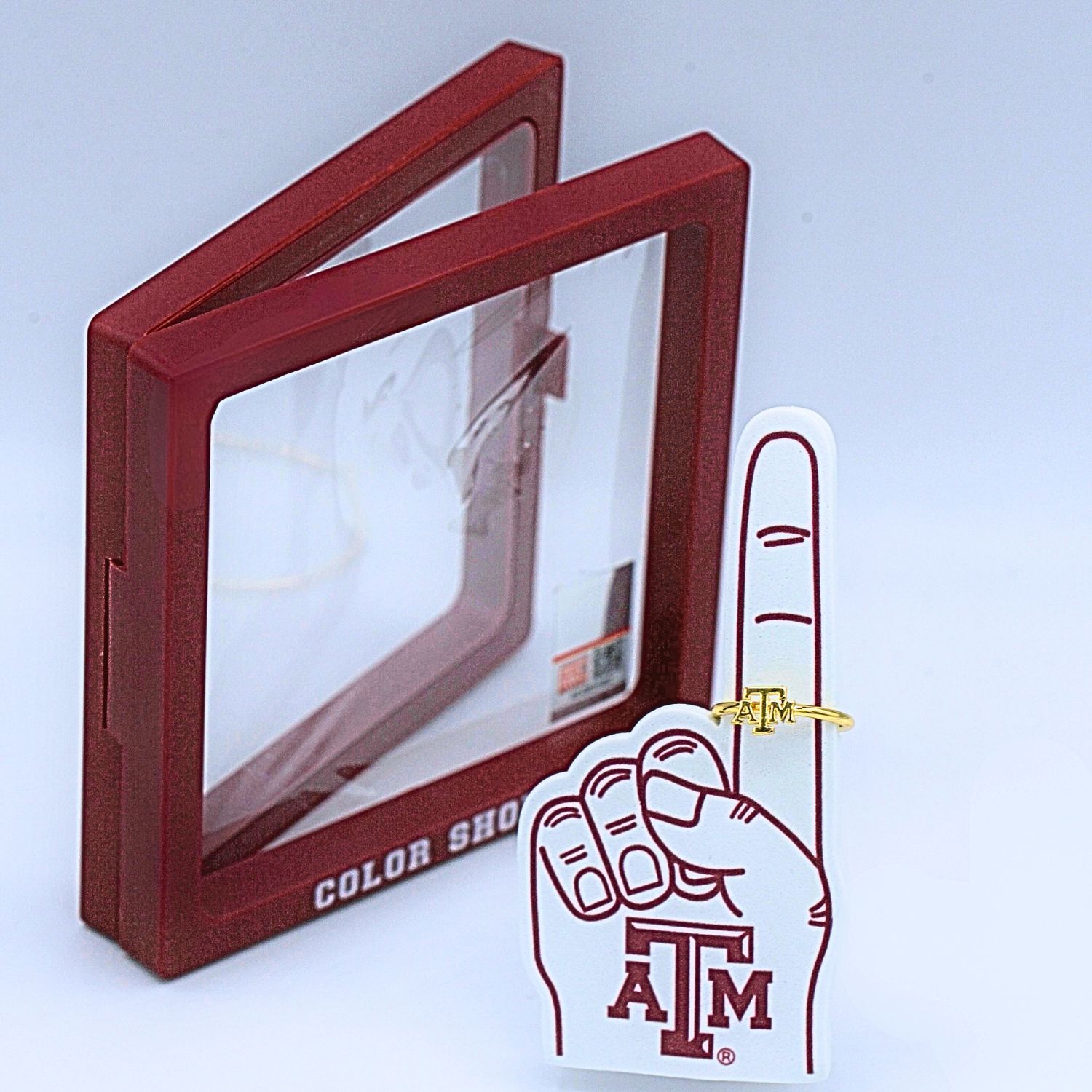 Color Shout Texas A&amp;M Aggies Logo Stack Ring Set Size Seven