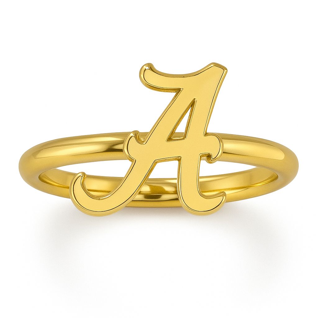 Color Shout Alabama Crimson Tide Logo Stack Ring Set Size Seven