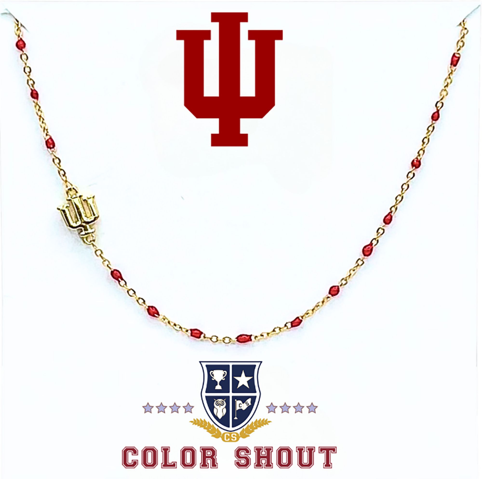 Color Shout Indiana Hoosiers Logo Necklace