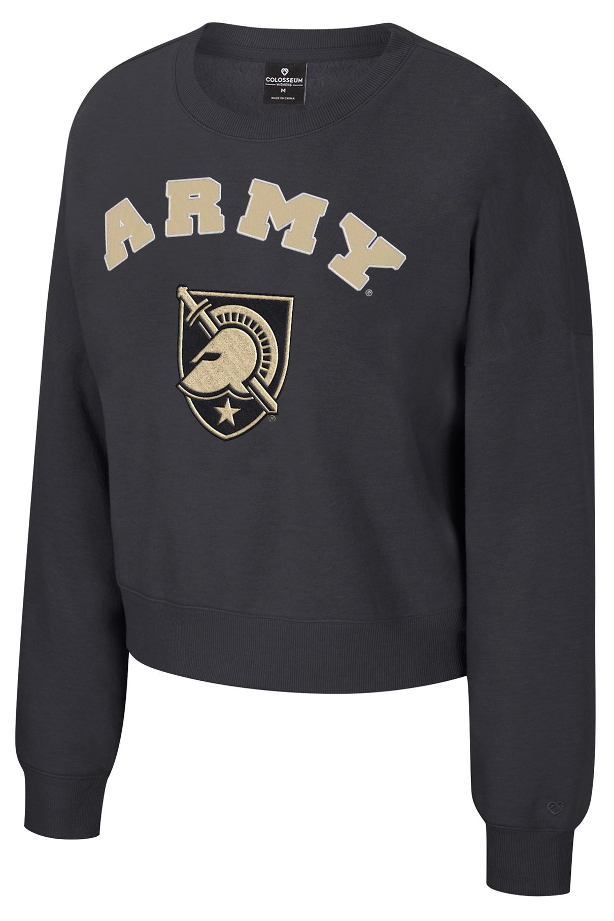 Colosseum Women's Army West Point Black Knights Black Crewneck Sweatshirt