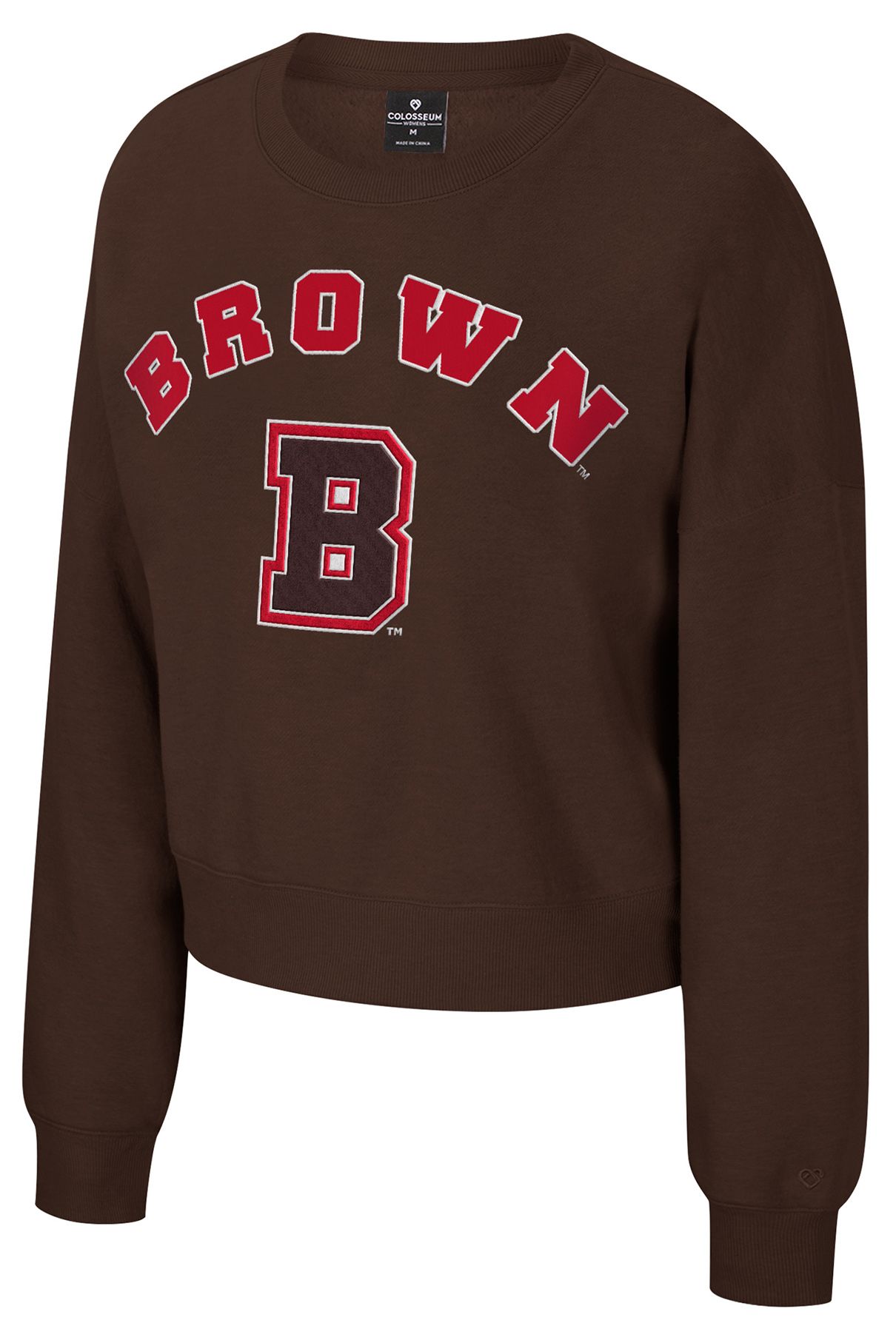 Colosseum Women's Brown University Bears Brown Crewneck Sweatshirt